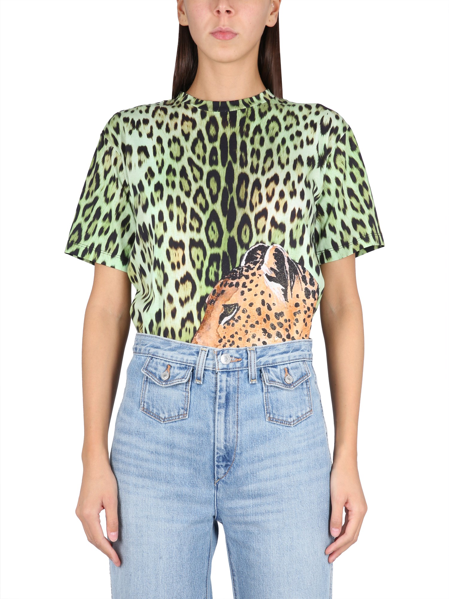 Roberto Cavalli roberto cavalli jaguar print t-shirt