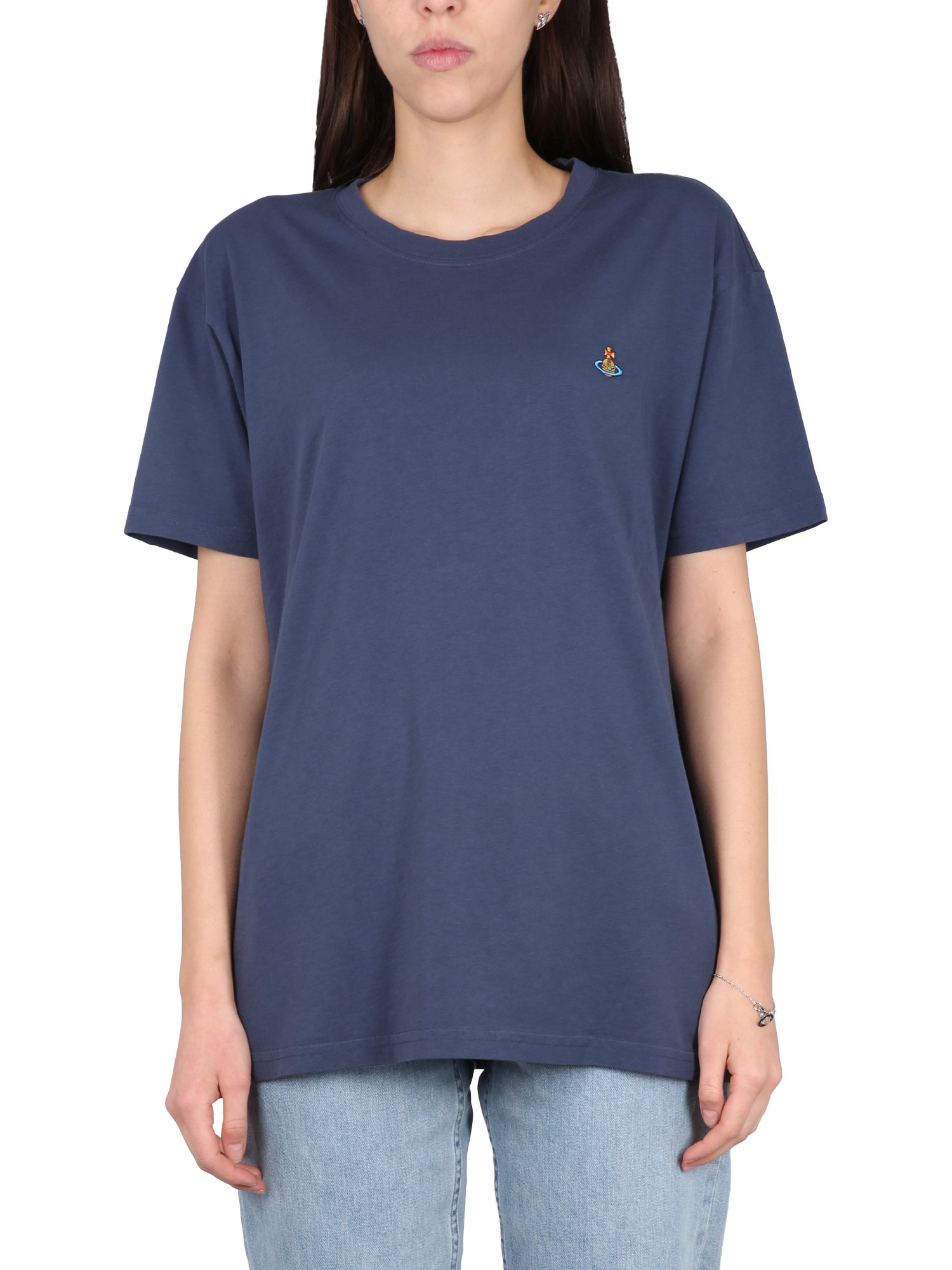 Vivienne Westwood vivienne westwood t-shirt with orb embroidery