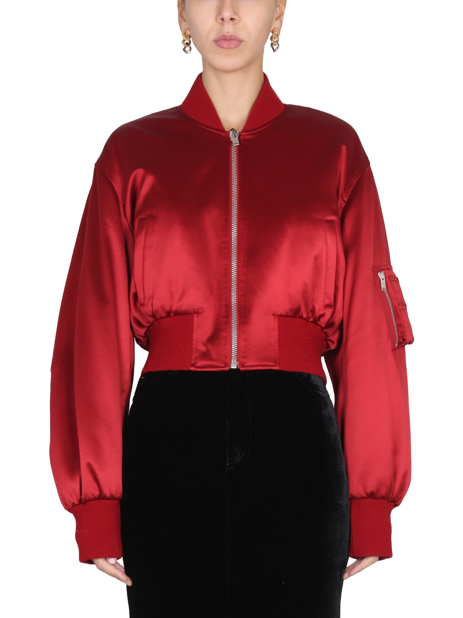 Saint Laurent saint laurent satin bomber