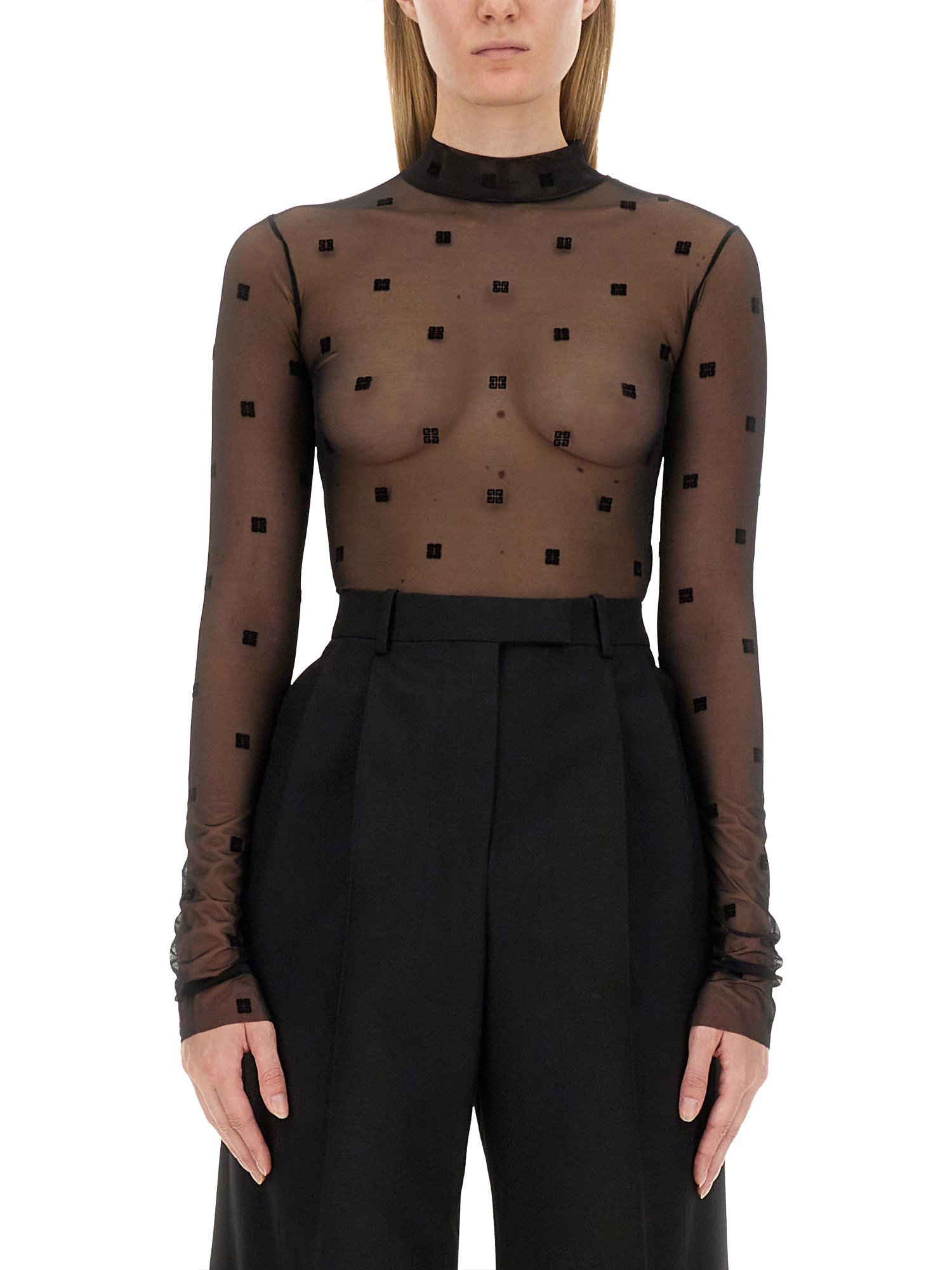 Givenchy givenchy tulle bodysuit 4g