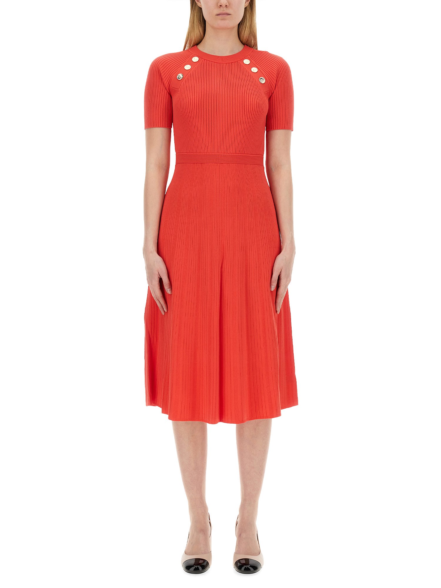  michael by michael kors knit longuette dress