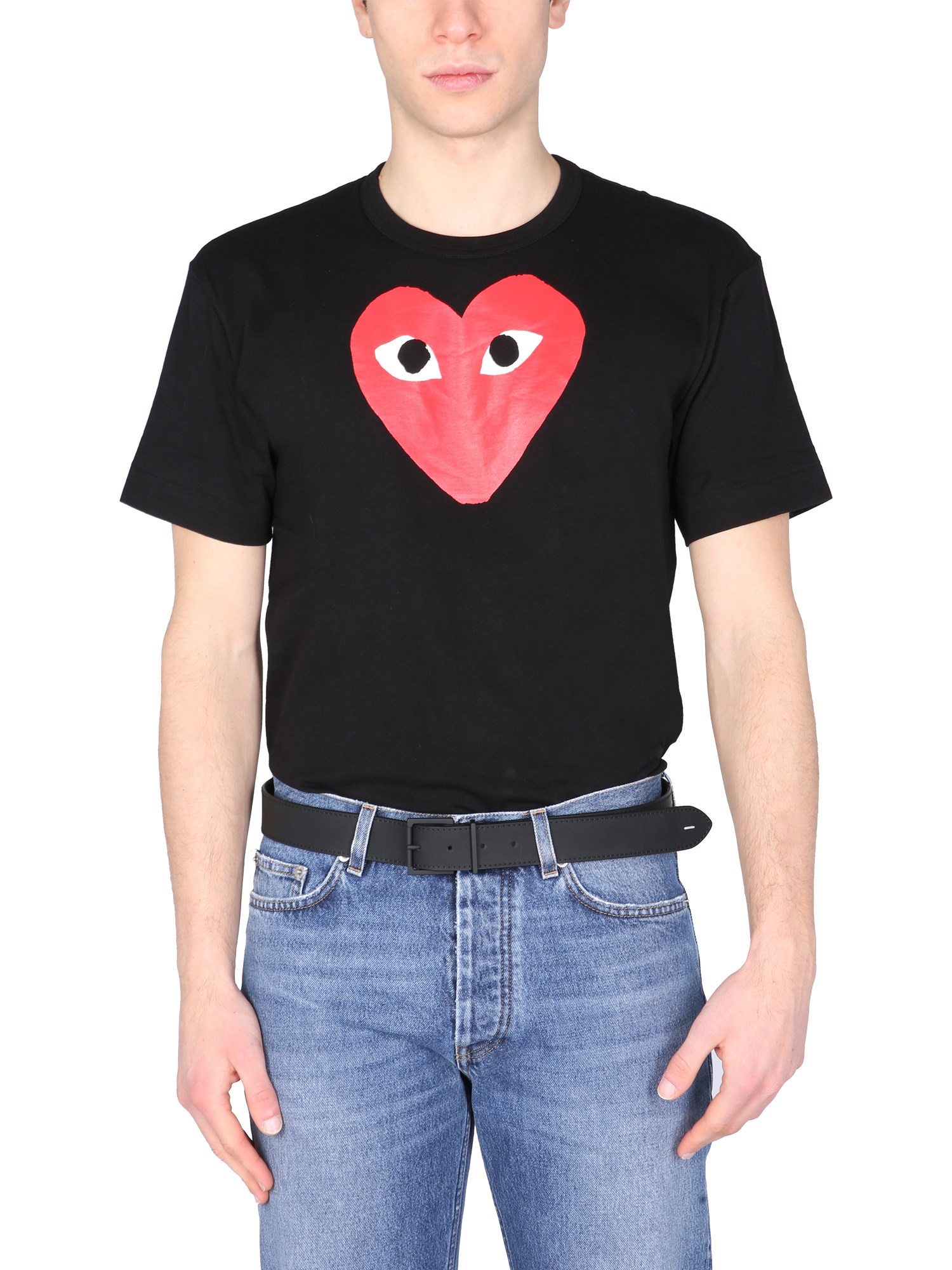 Comme Des Garçons Play comme des garcons play logo print t-shirt