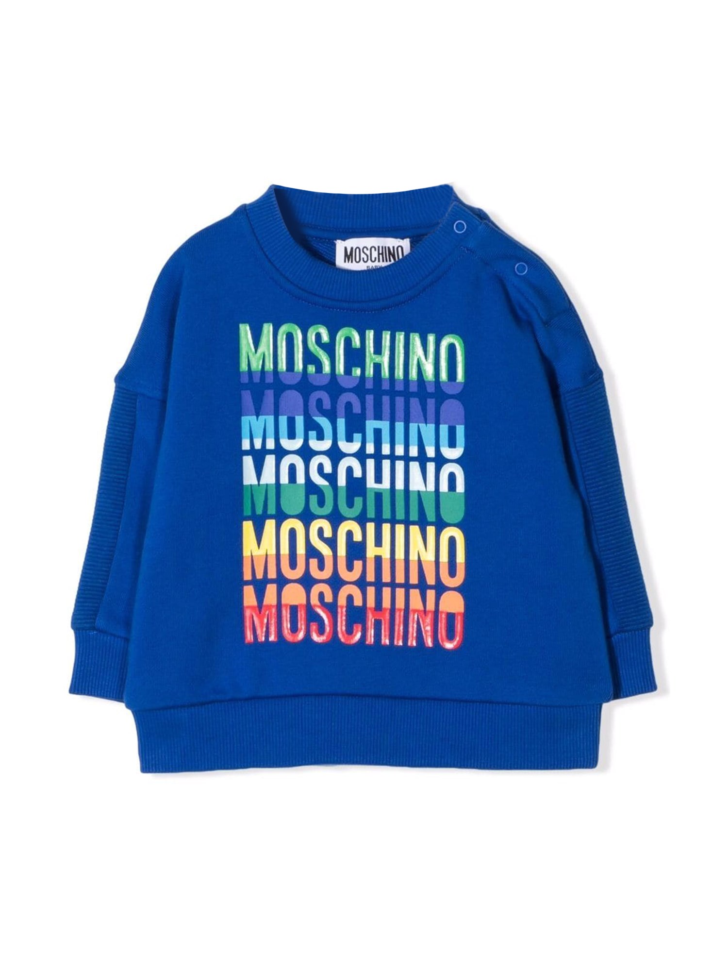 Moschino moschino felpa in cotone con logo