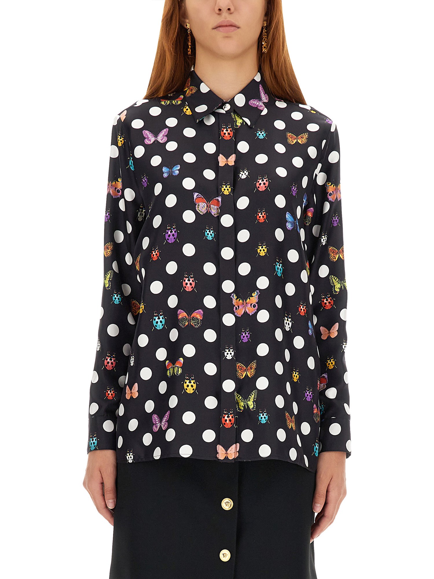 Versace versace butterfly print shirt