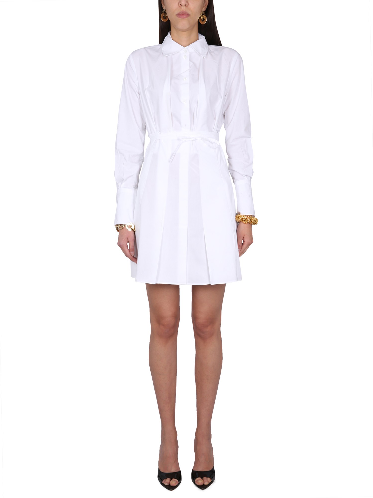 Patou patou pleated shirt dress