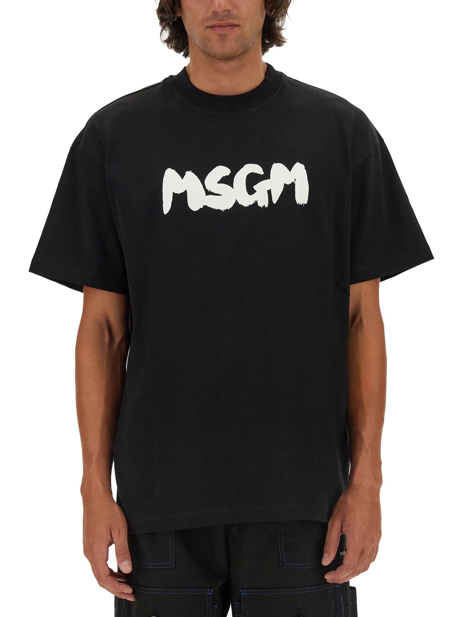 Msgm msgm t-shirt with brushed logo