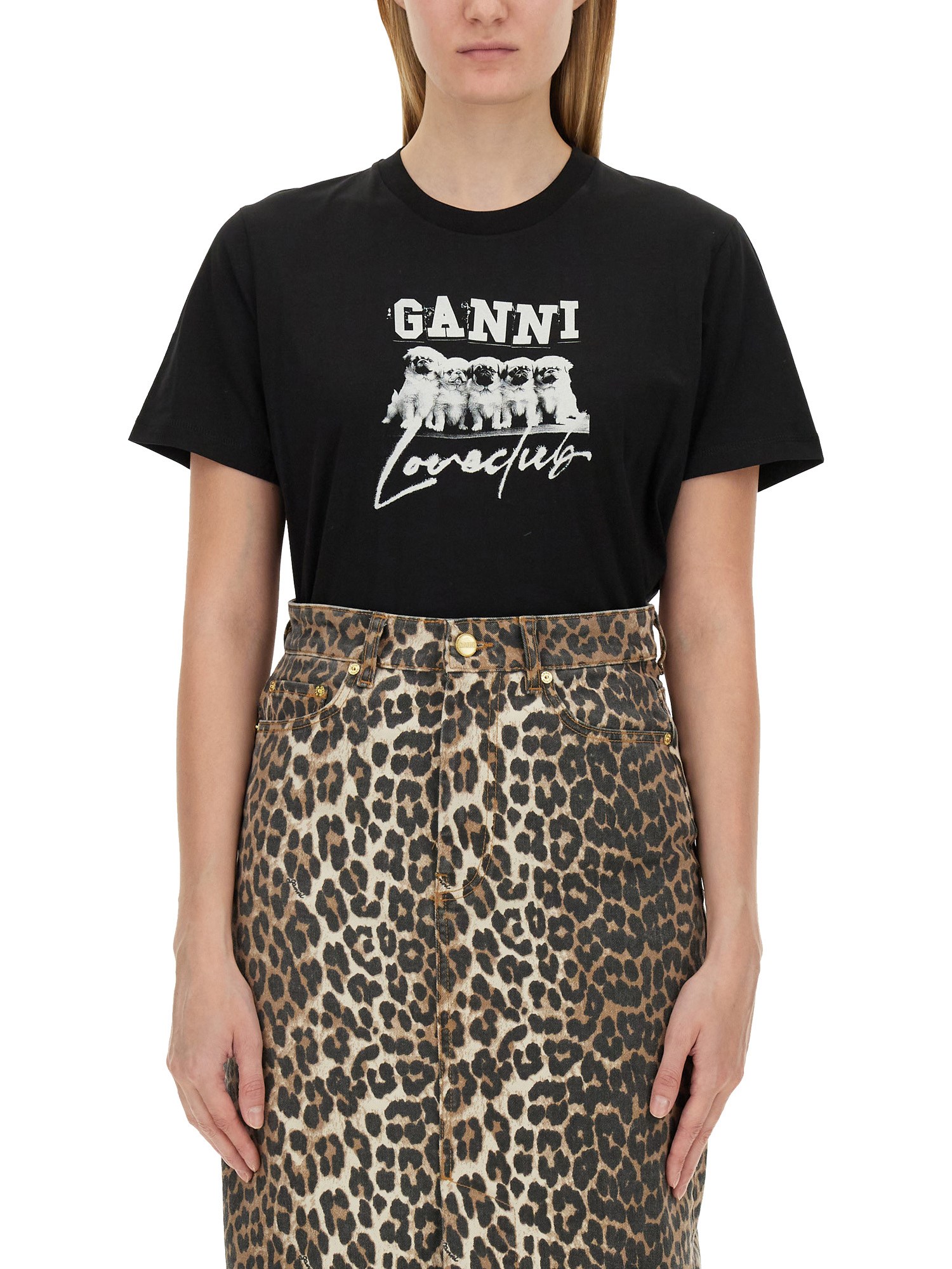 Ganni ganni t-shirt with logo