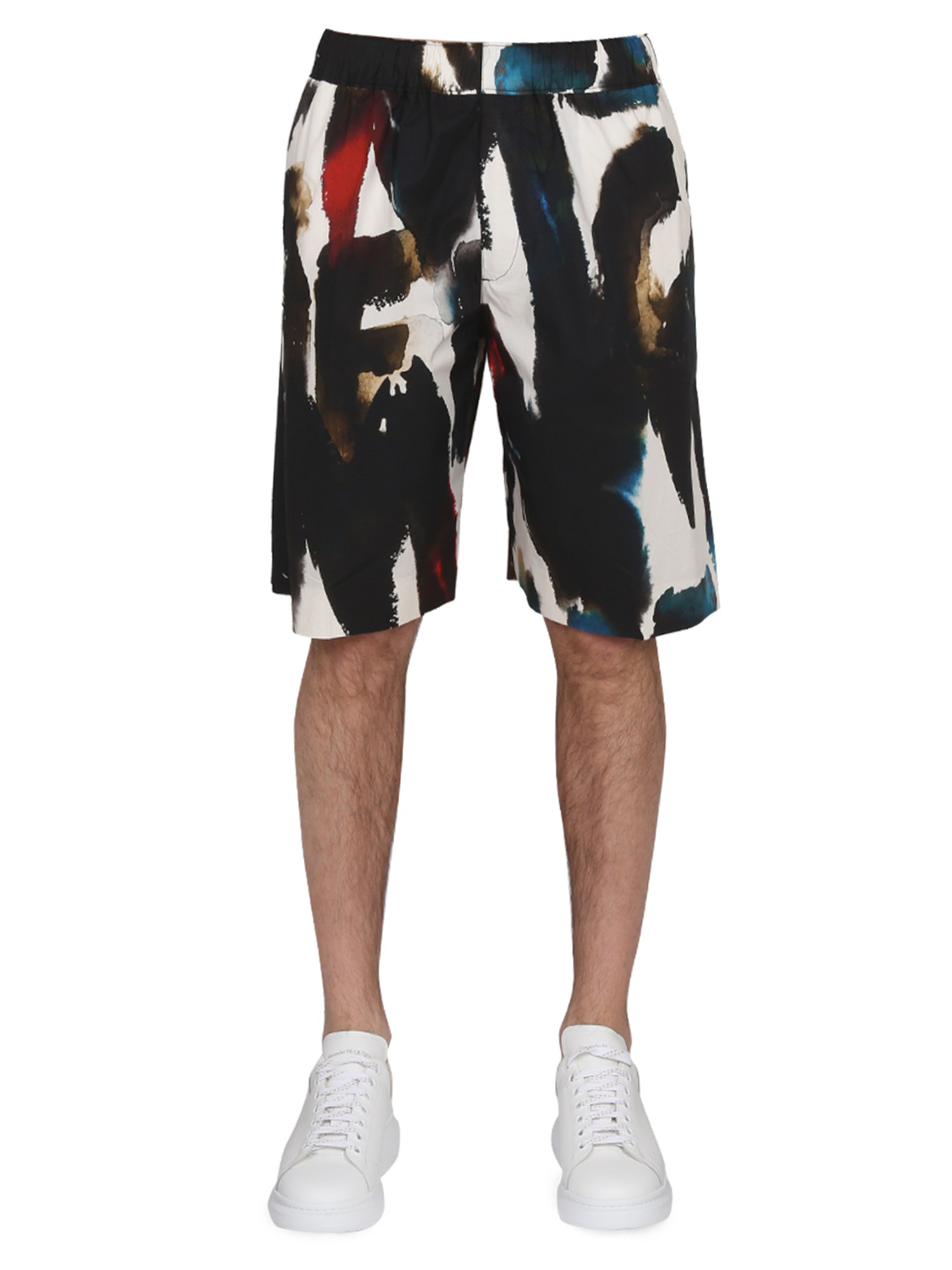 Alexander McQueen alexander mcqueen bermuda with logo print