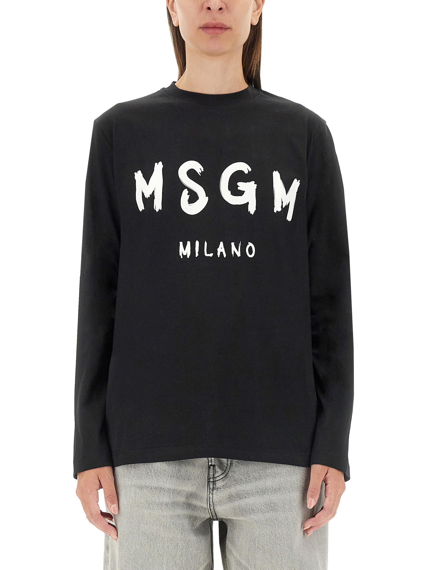 Msgm msgm t-shirt with brushed logo