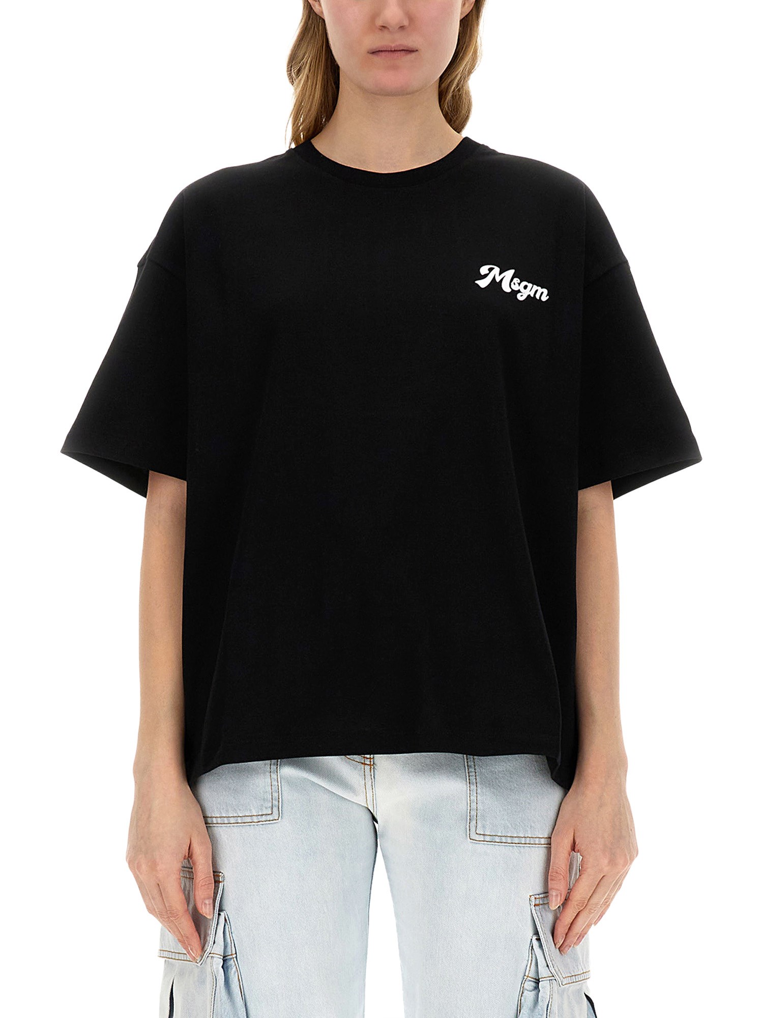 Msgm msgm logo print t-shirt