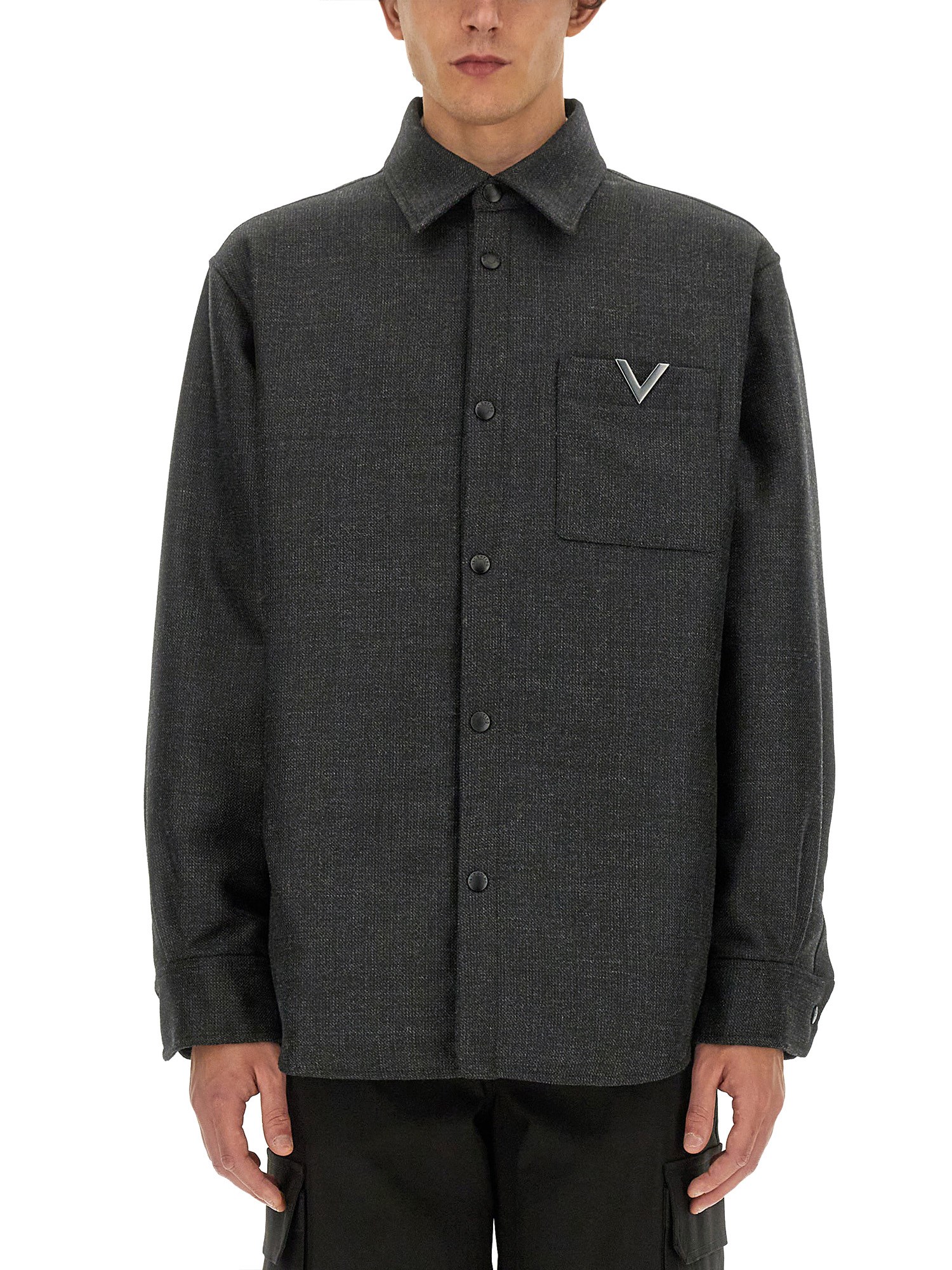 Valentino valentino shirt jacket with v detail