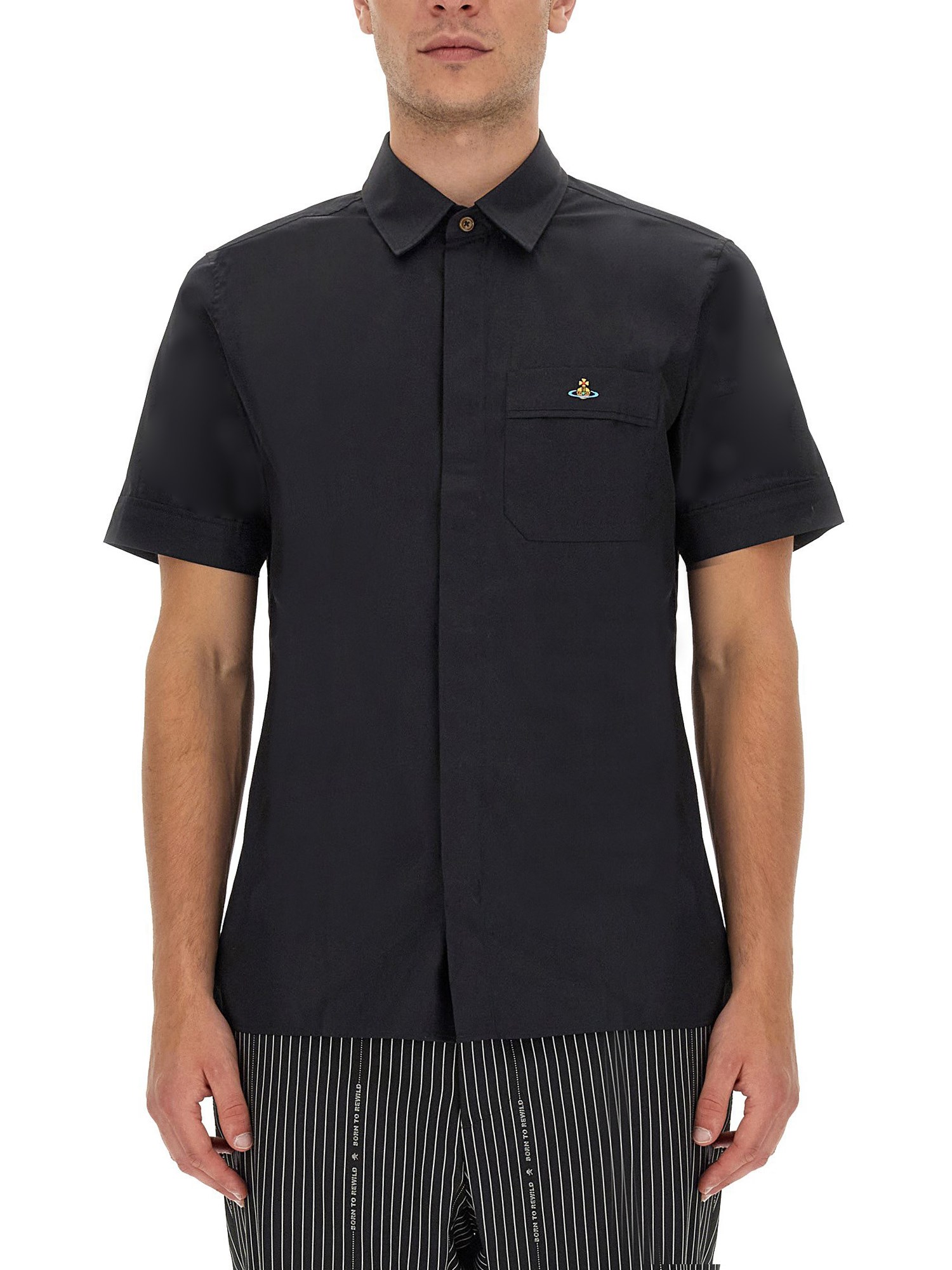 Vivienne Westwood vivienne westwood shirt with orb embroidery