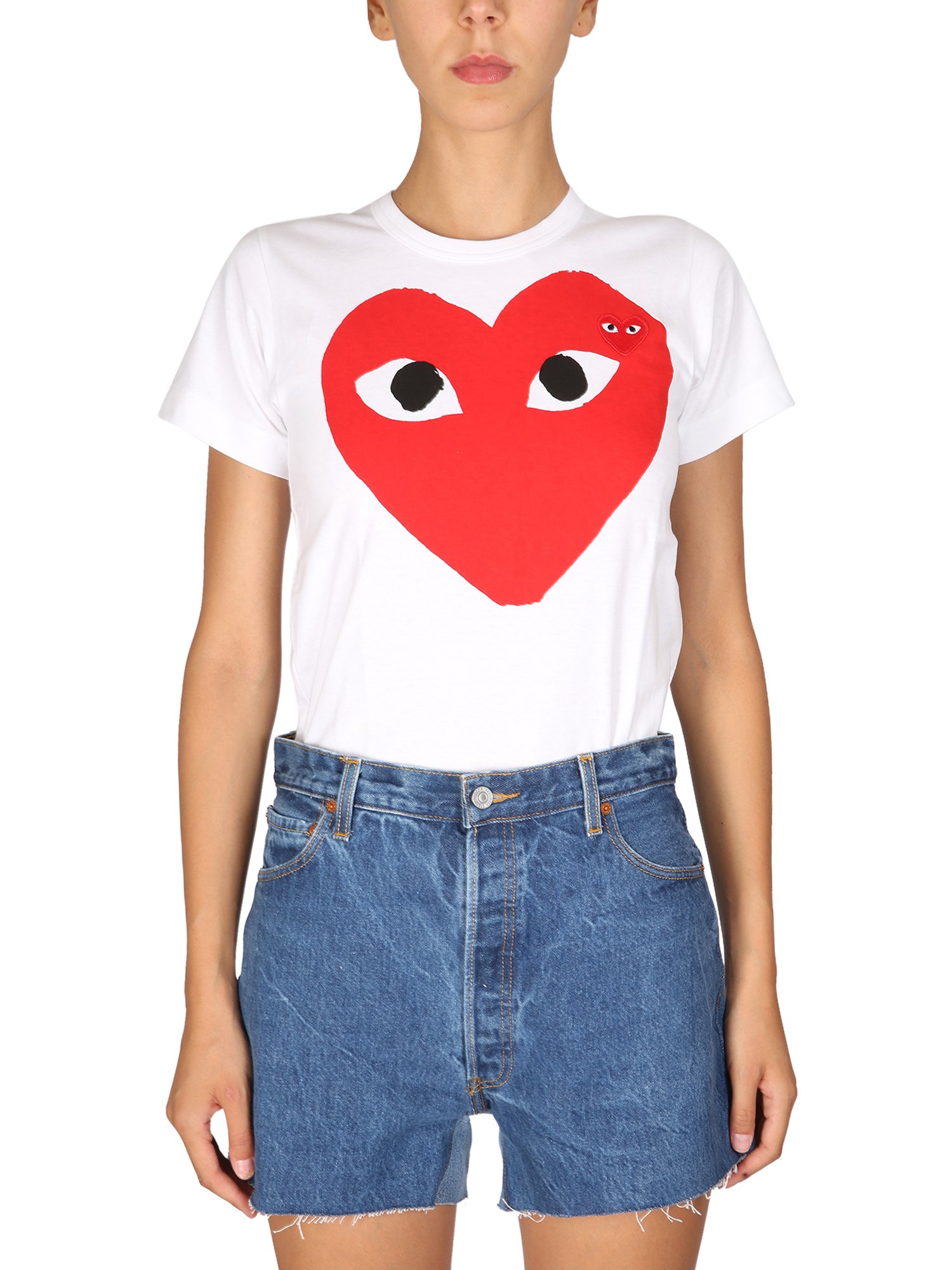 Comme Des Garçons Play comme des garcons play logo print t-shirt