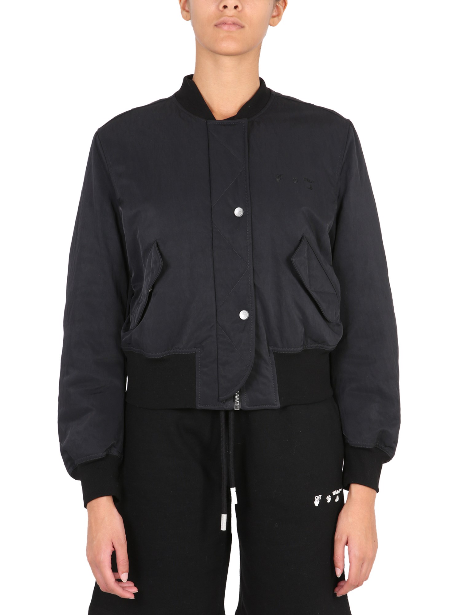 OFF-WHITE off-white bomber con stampa logo