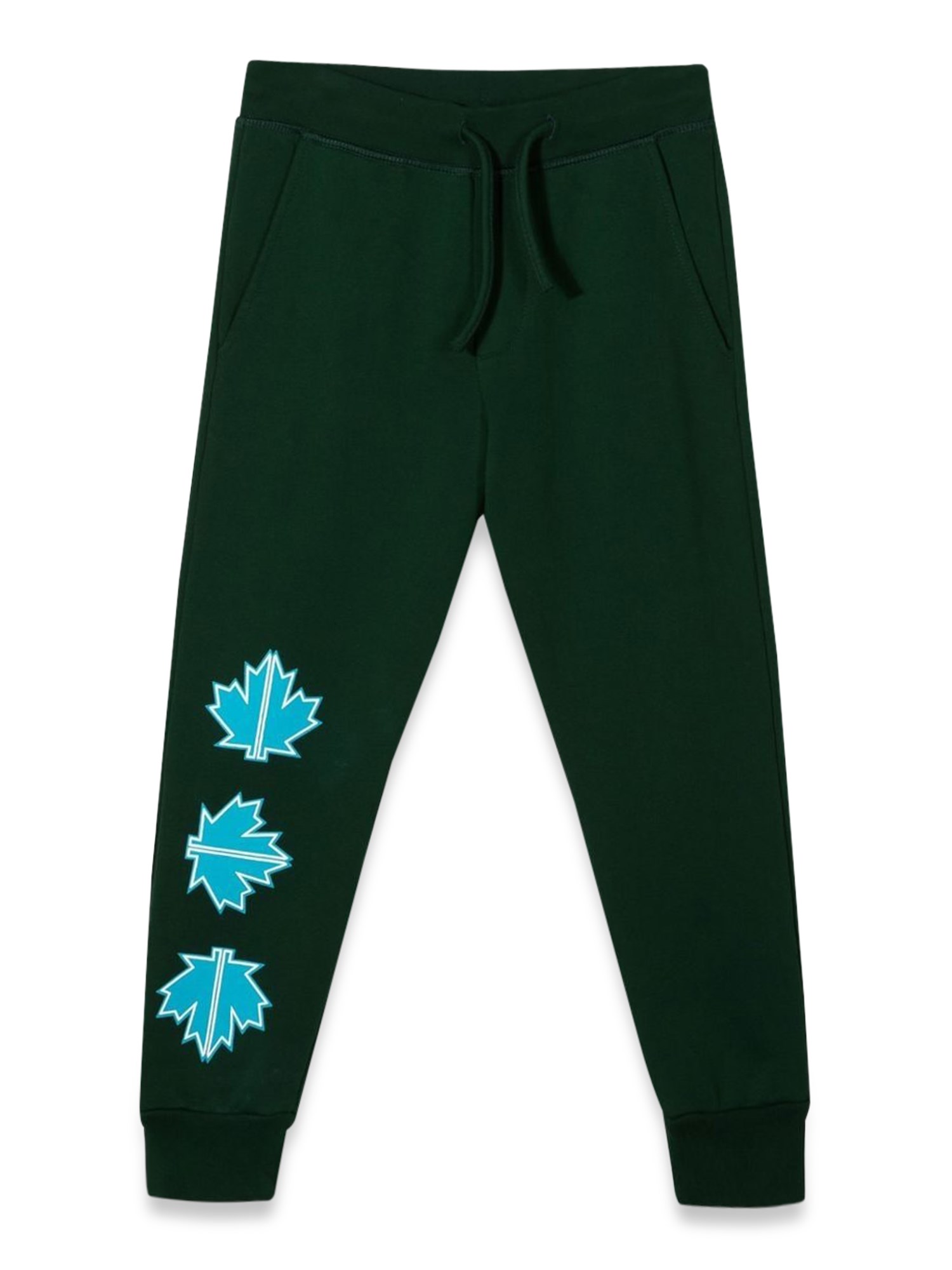 dsquared dsquared plush pants leaf logo on front leg