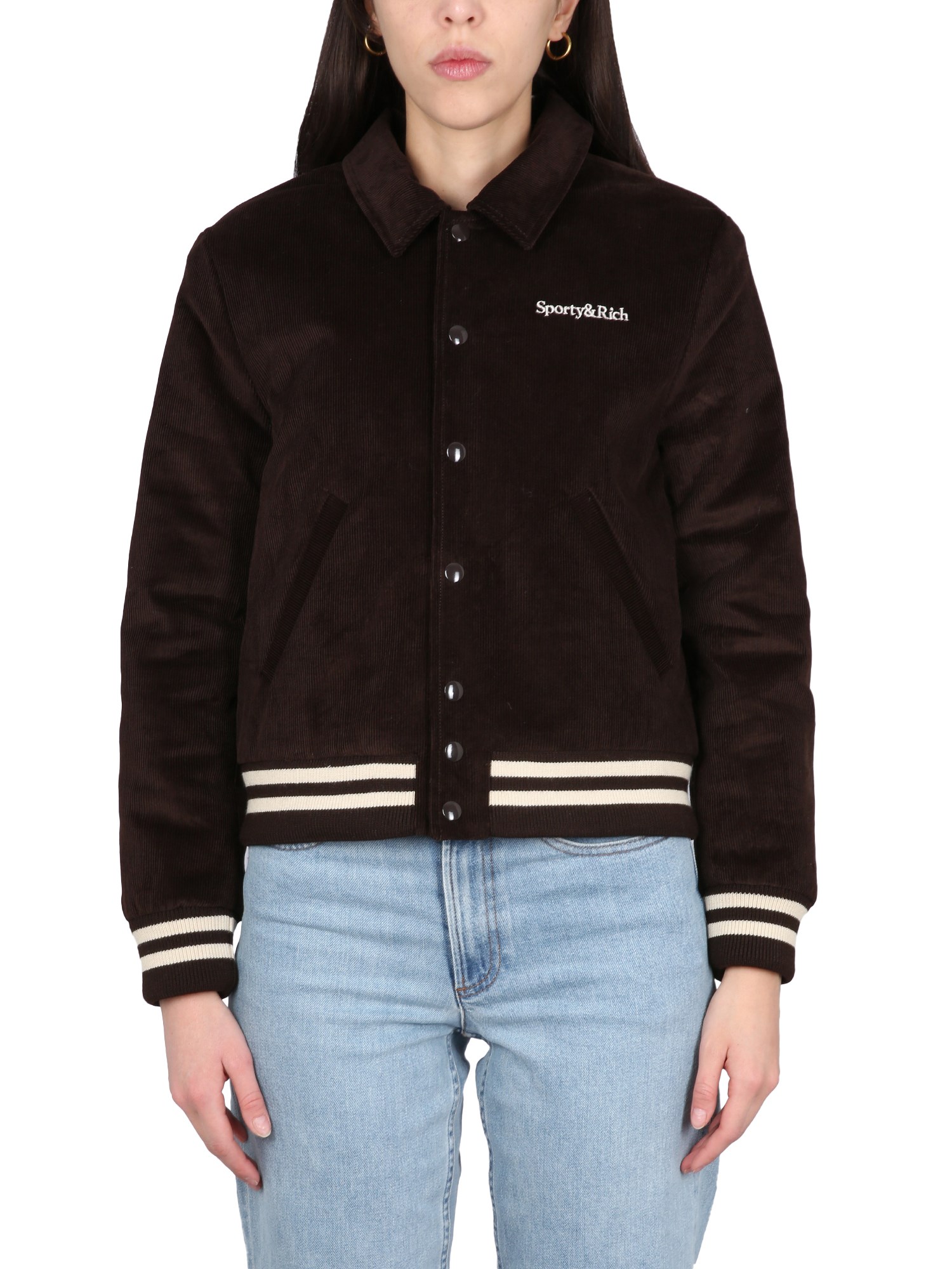 Sporty & Rich sporty & rich bomber varsity