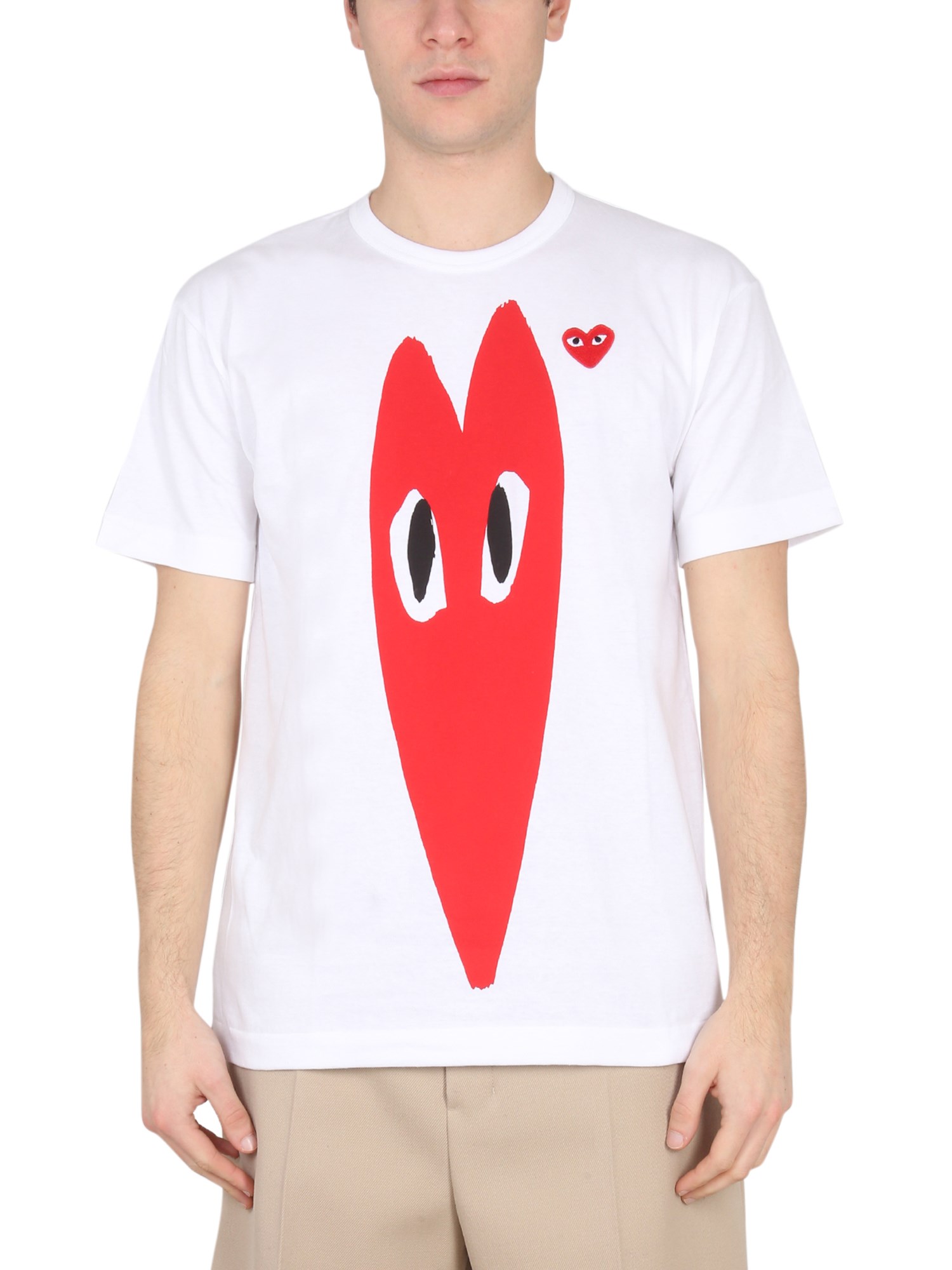 Comme Des Garçons Play comme des garcons play logo print t-shirt