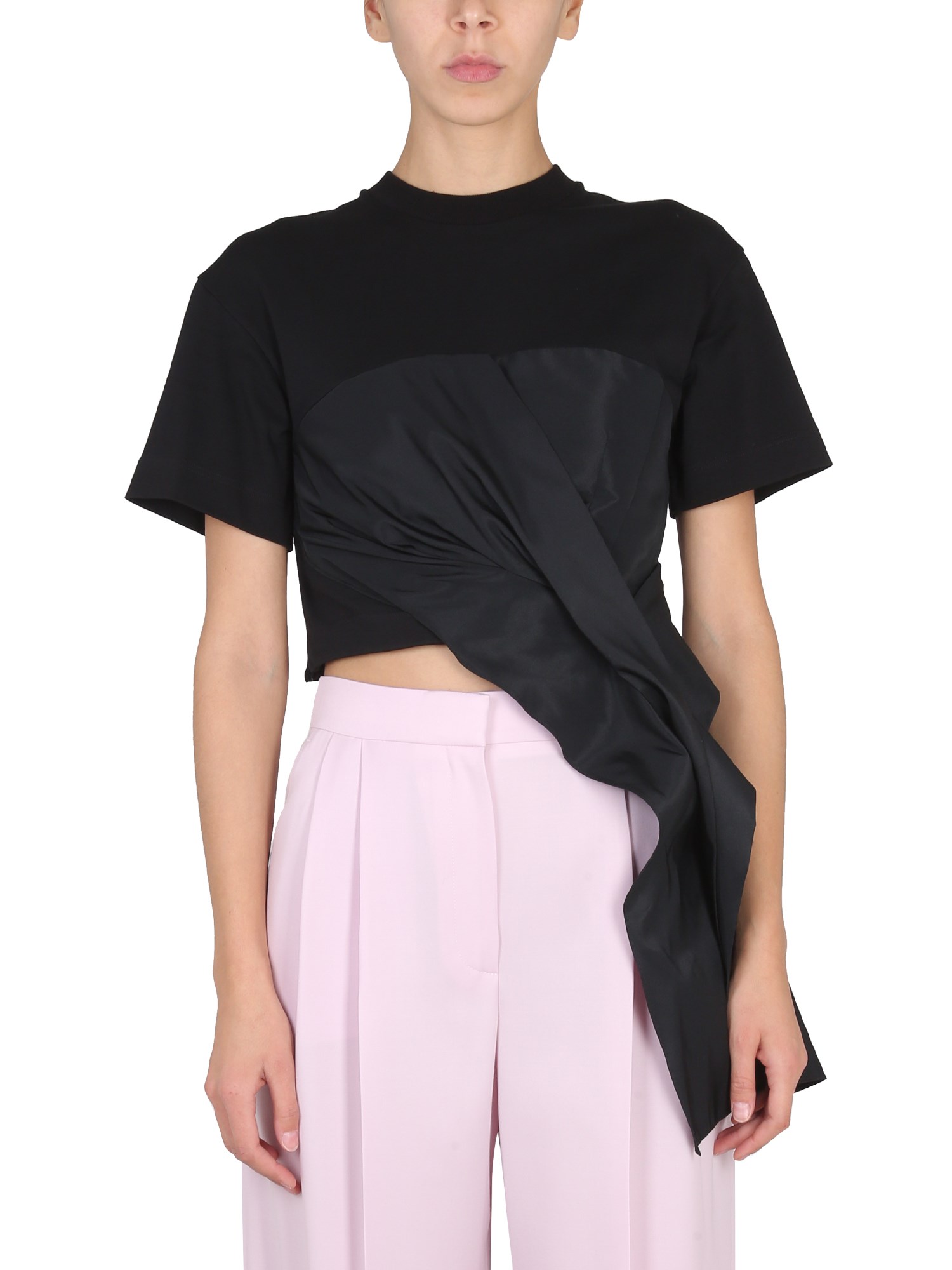 Alexander McQueen alexander mcqueen draped hybrid t-shirt