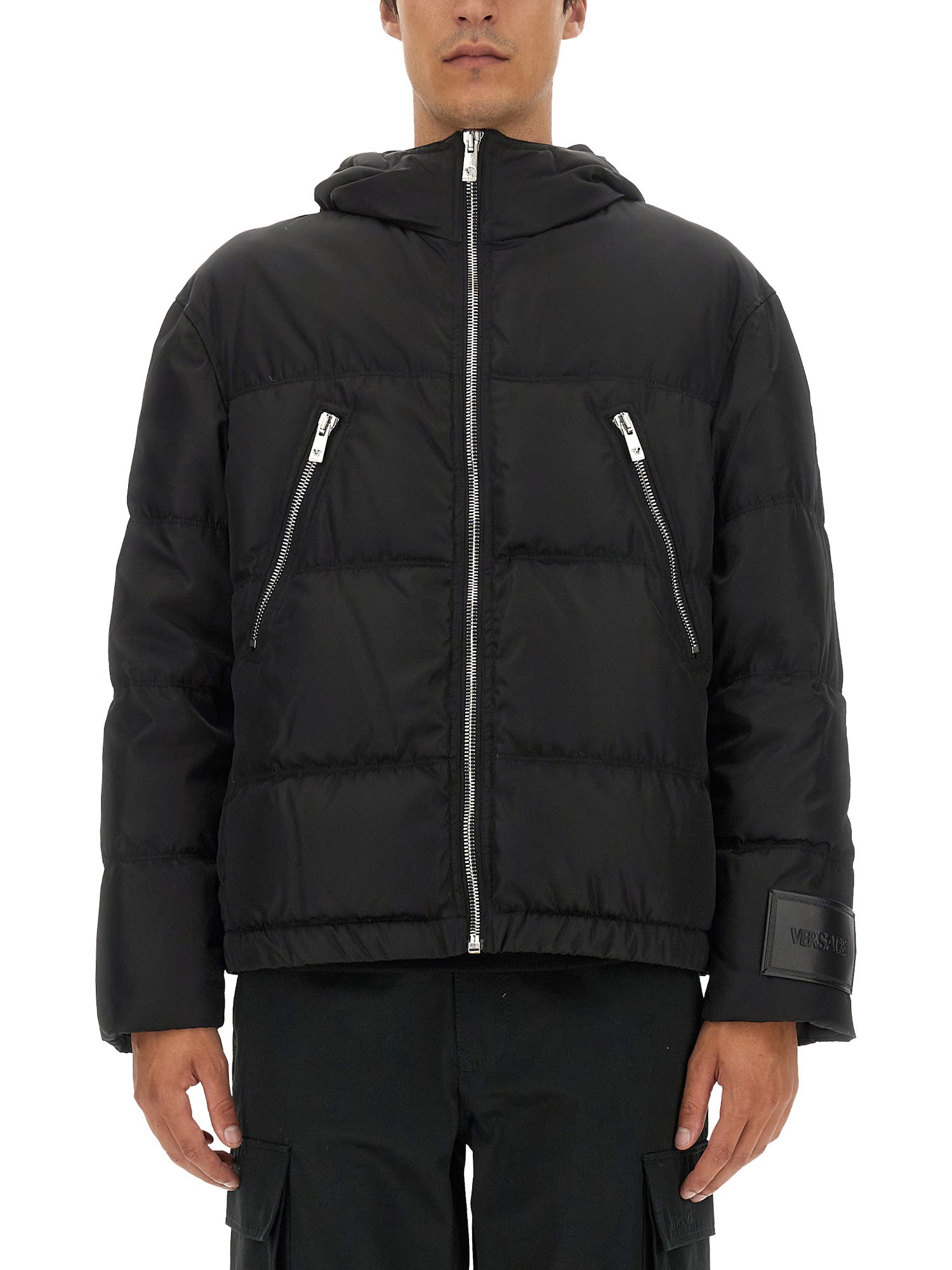 Versace versace padded nylon jacket