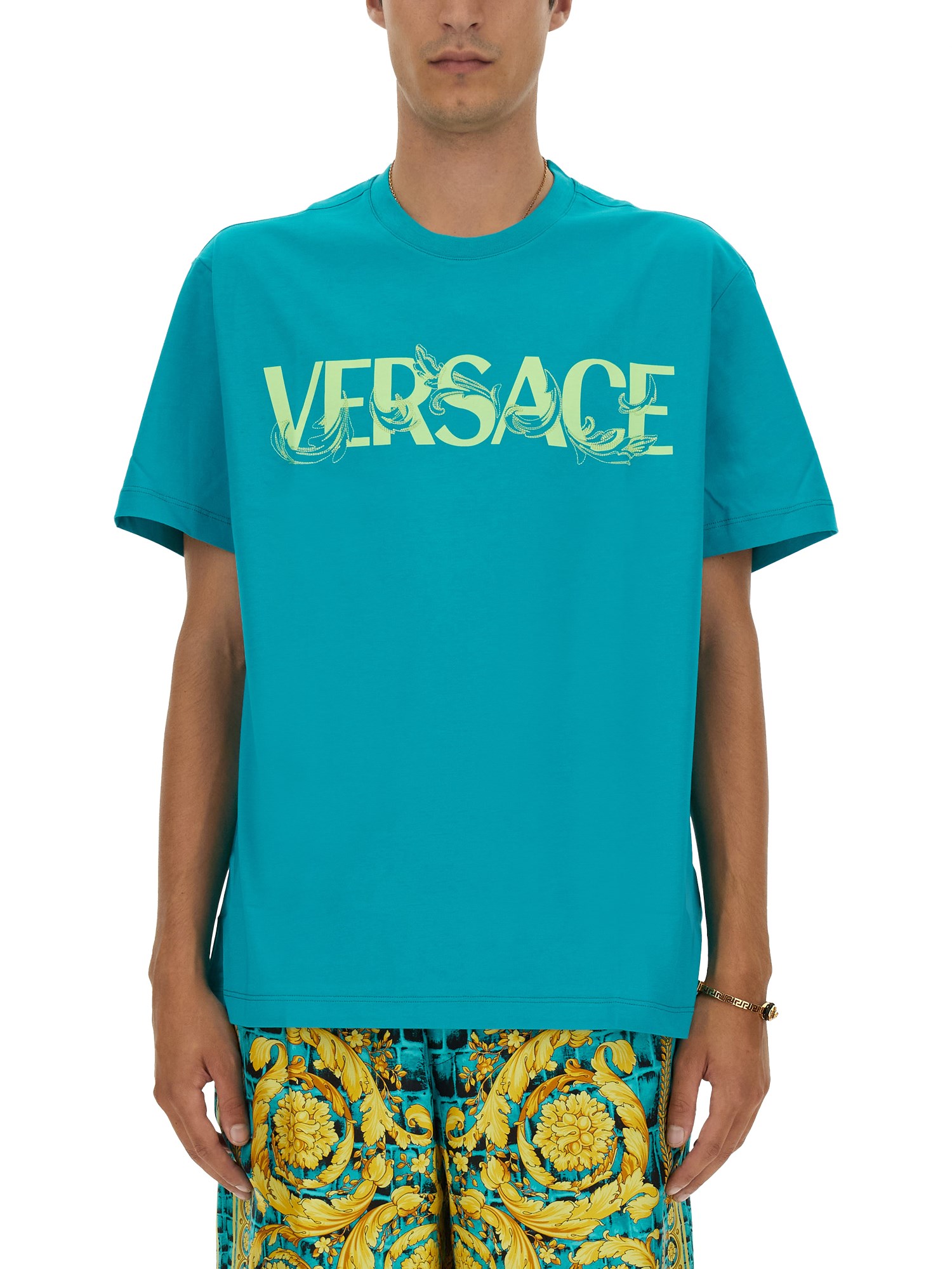 Versace versace t-shirt with baroque logo