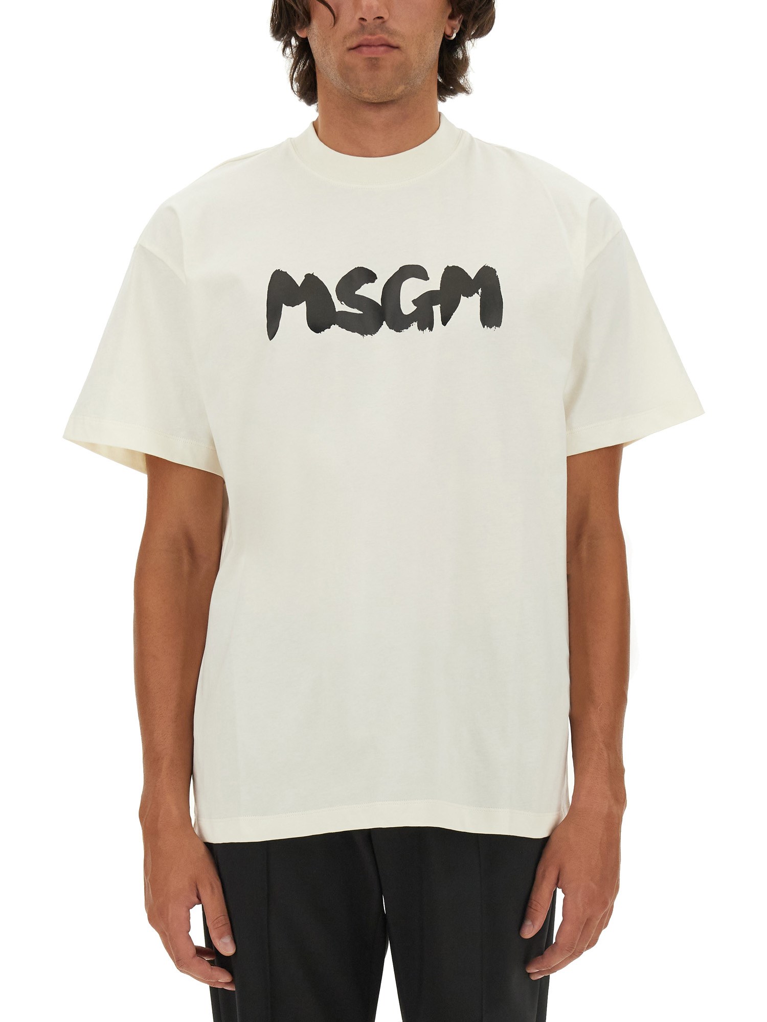 Msgm msgm t-shirt with brushed logo