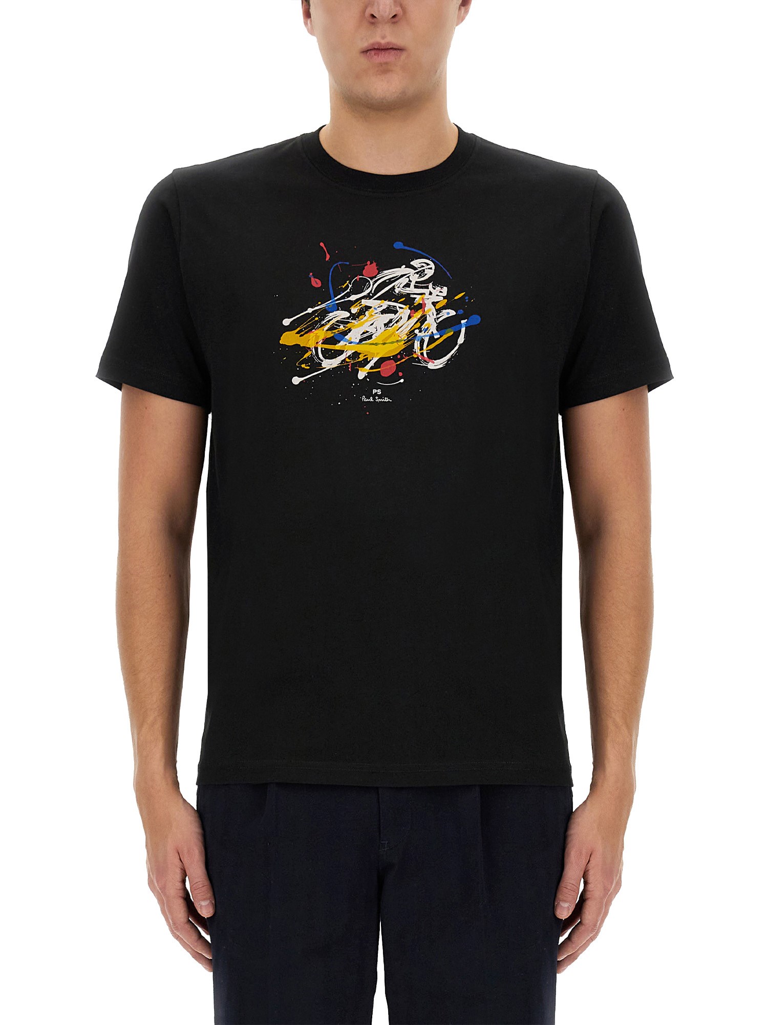  ps by paul smith cyclist print t-shirt