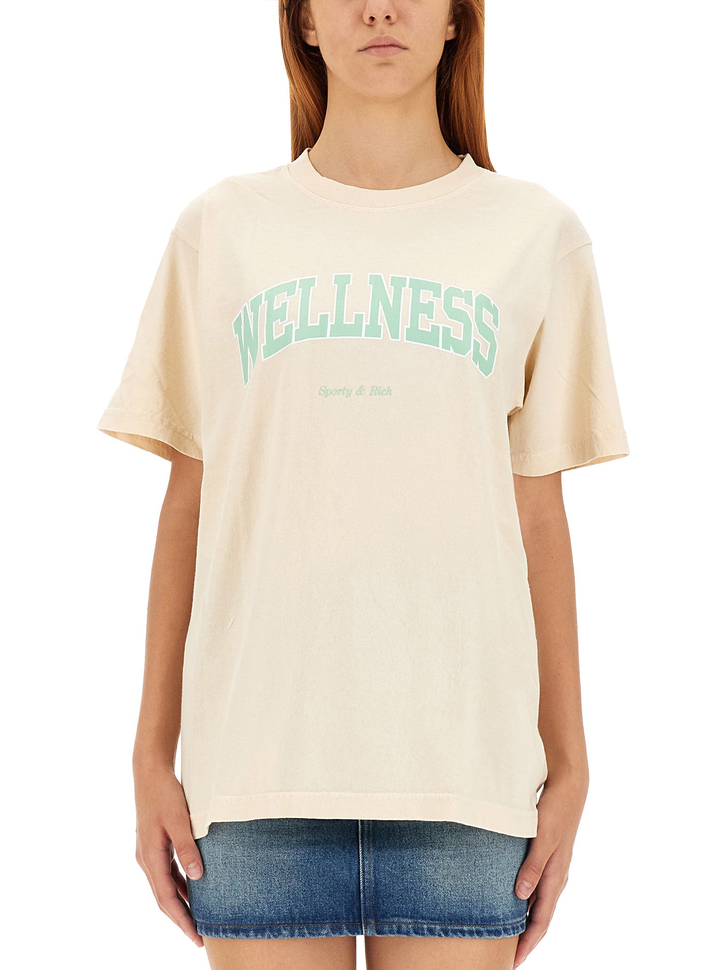 Sporty & Rich sporty & rich logo print t-shirt