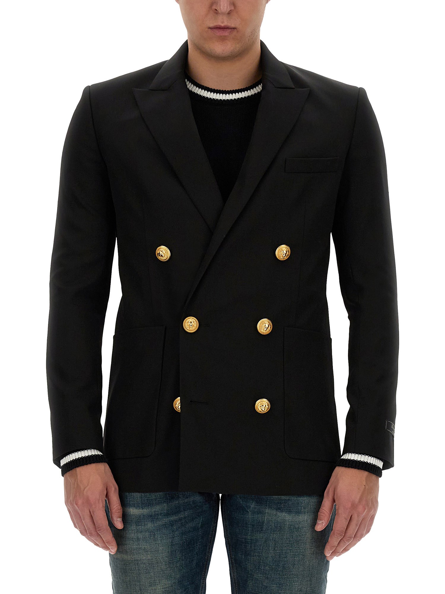 Balmain balmain technical wool jacket