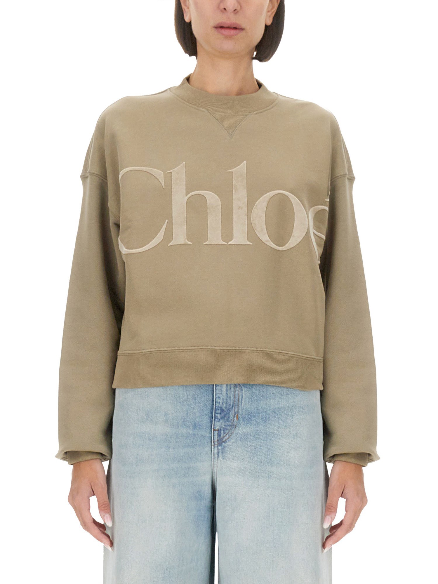  chloe' sweatshirt with logo