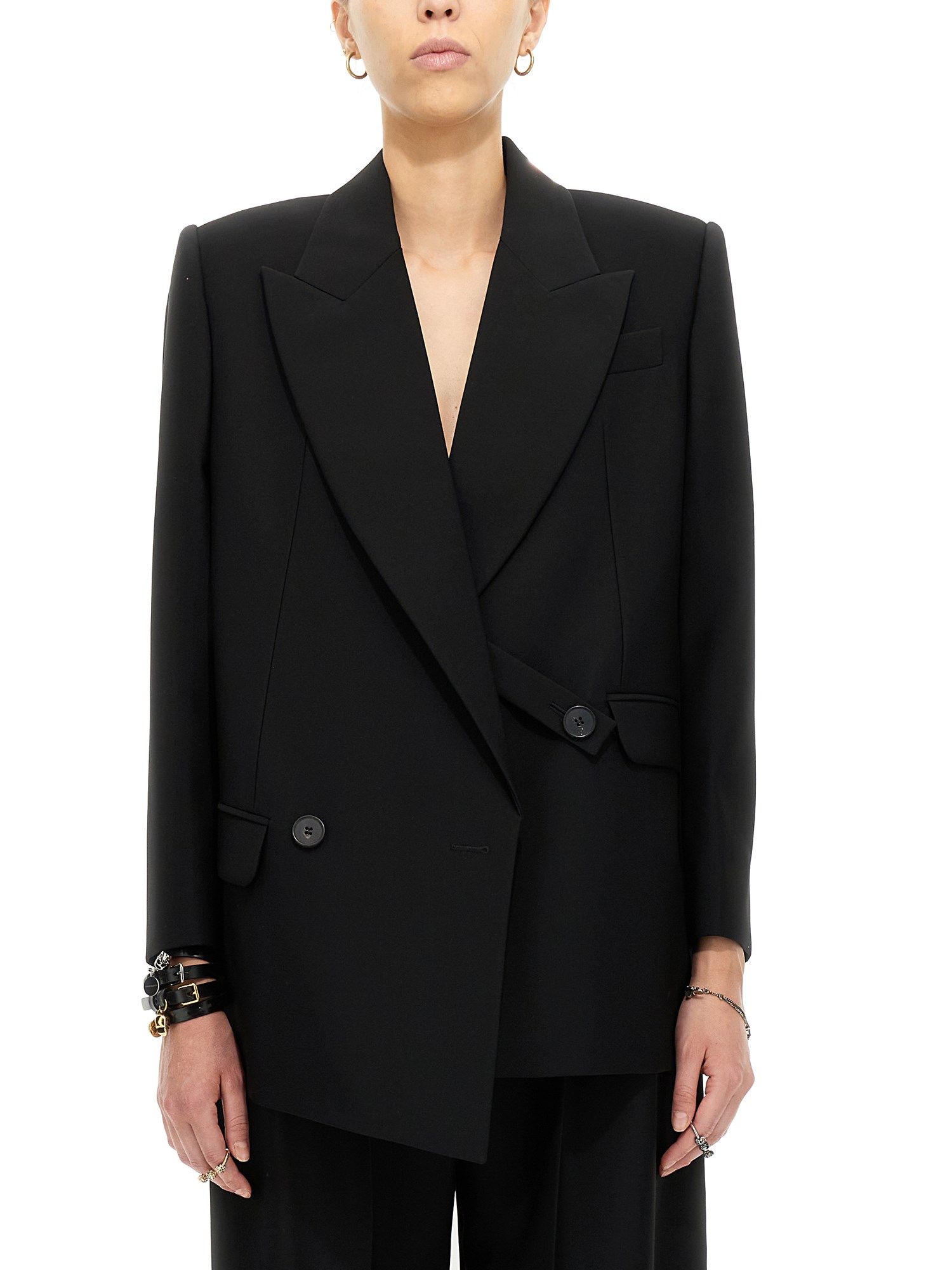 Alexander McQueen alexander mcqueen structured double-breasted jacket