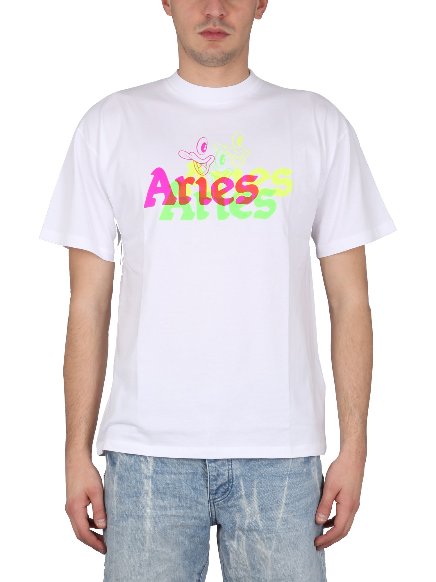 Aries aries trippy aye duck t-shirt