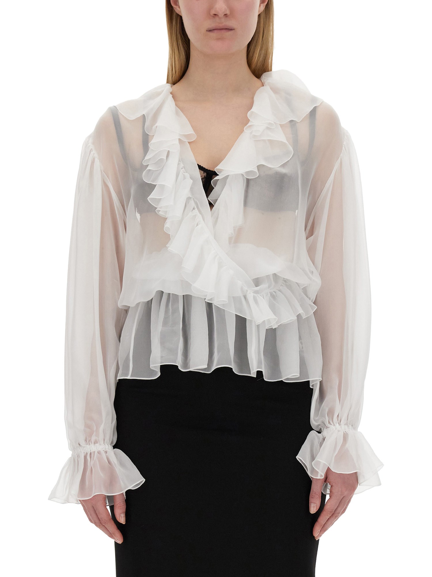 Dolce & Gabbana dolce & gabbana chiffon blouse with ruffles