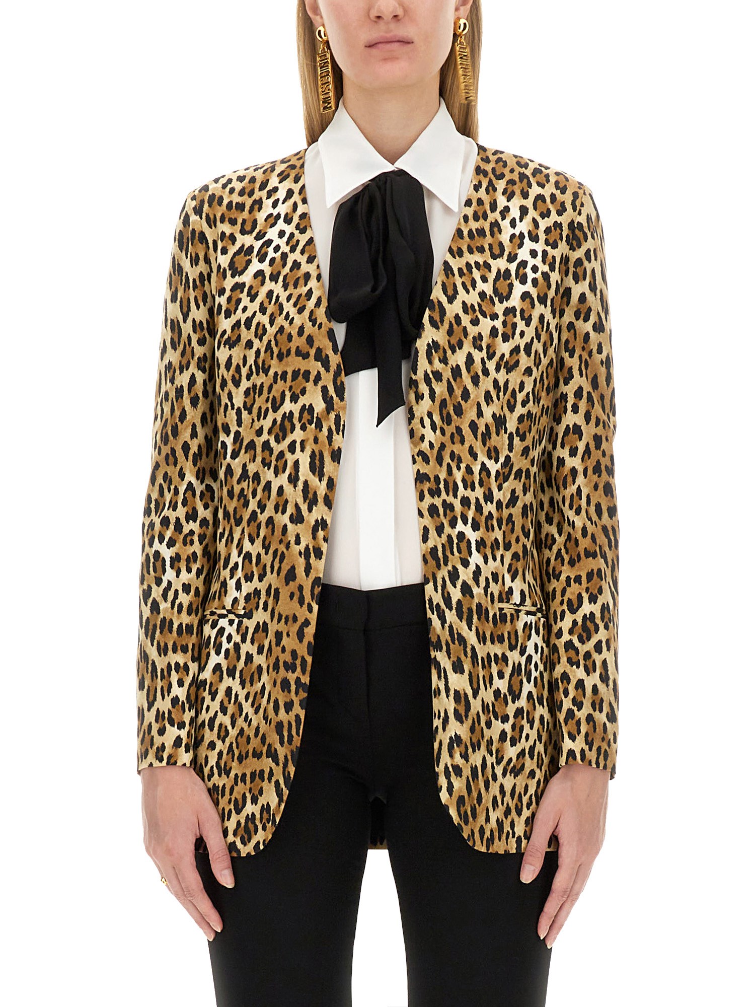 Moschino moschino jacket with animal pattern