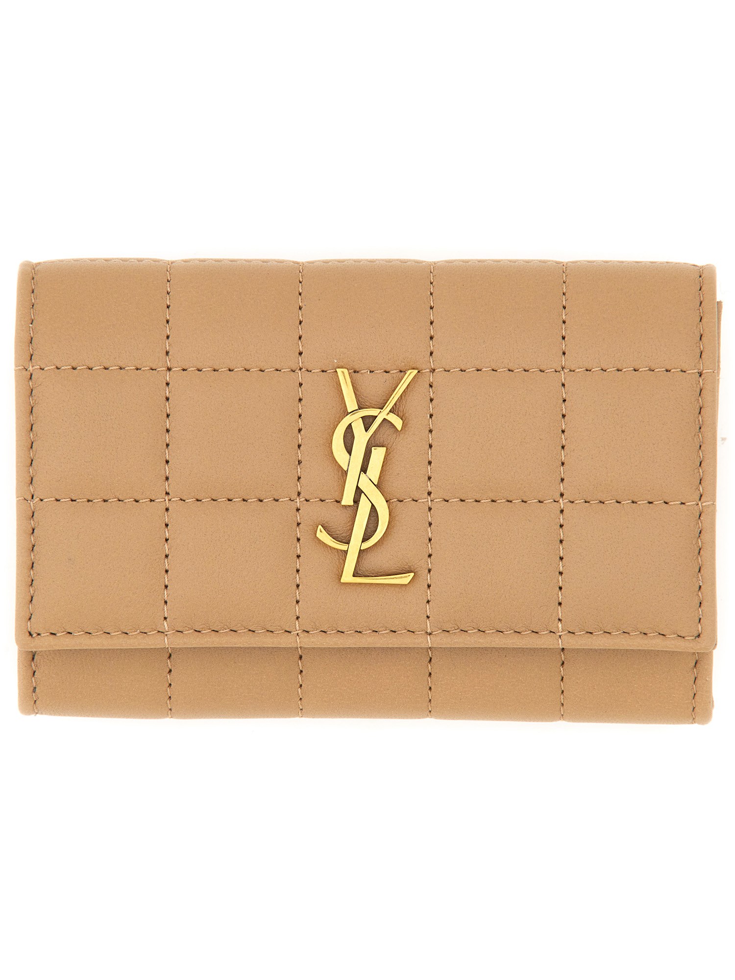 Saint Laurent saint laurent cassandre matelassé carré compact card holder