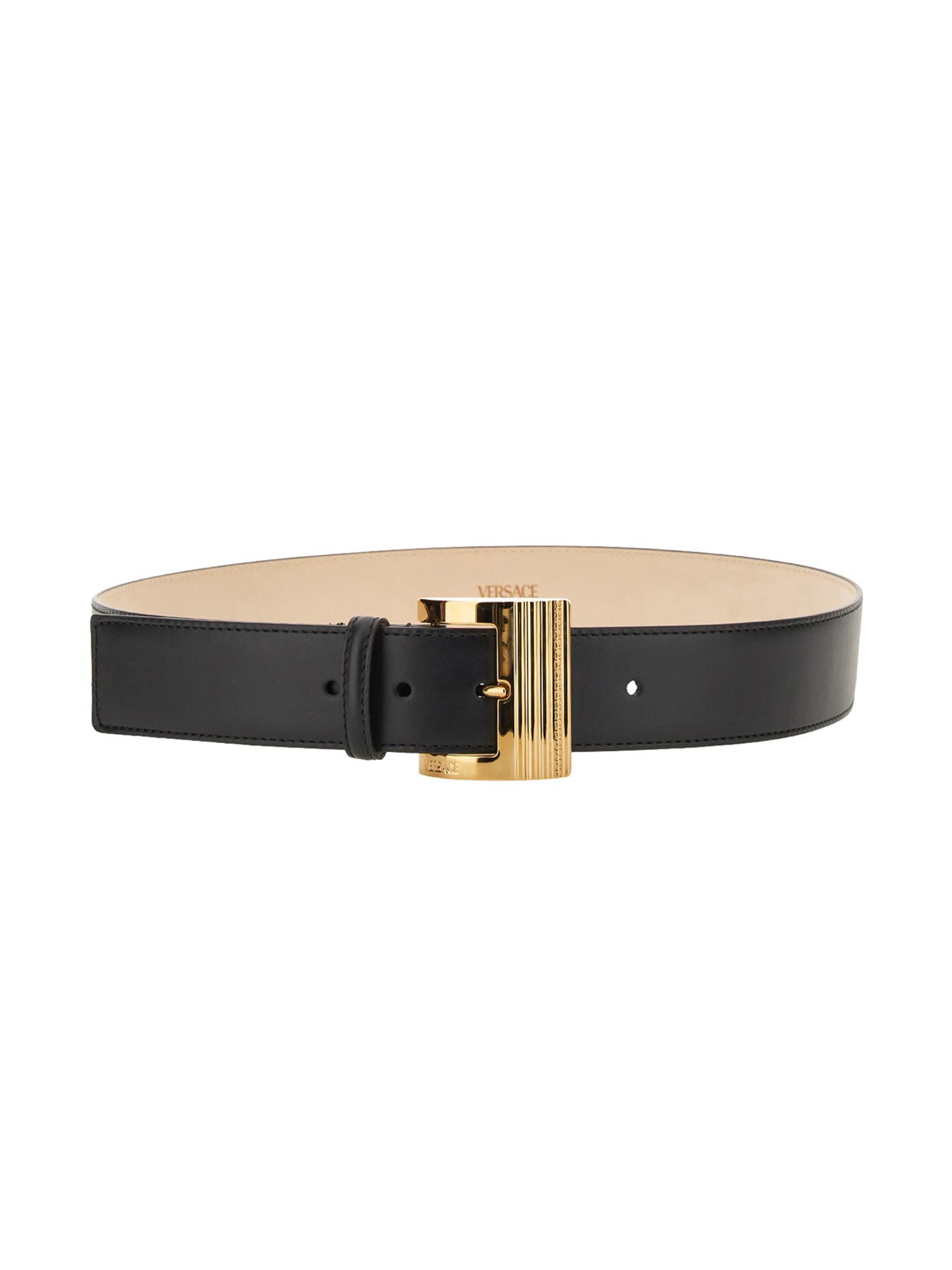 Versace versace belt with greek buckle