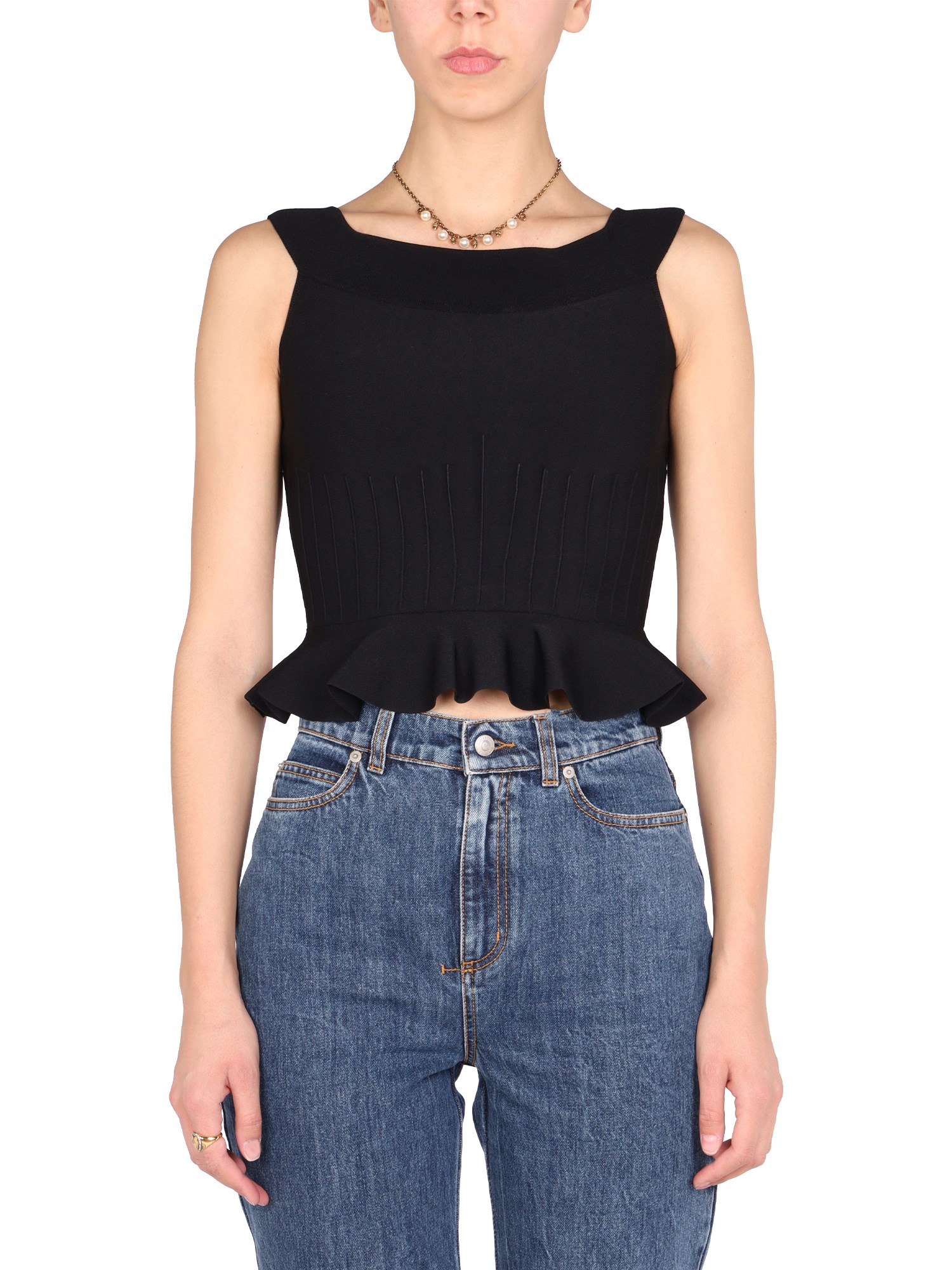 Alexander McQueen alexander mcqueen knit ruffles top