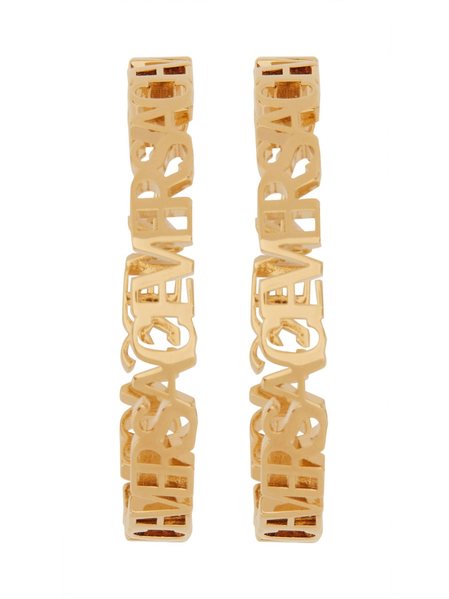 Versace versace logo hoop earrings