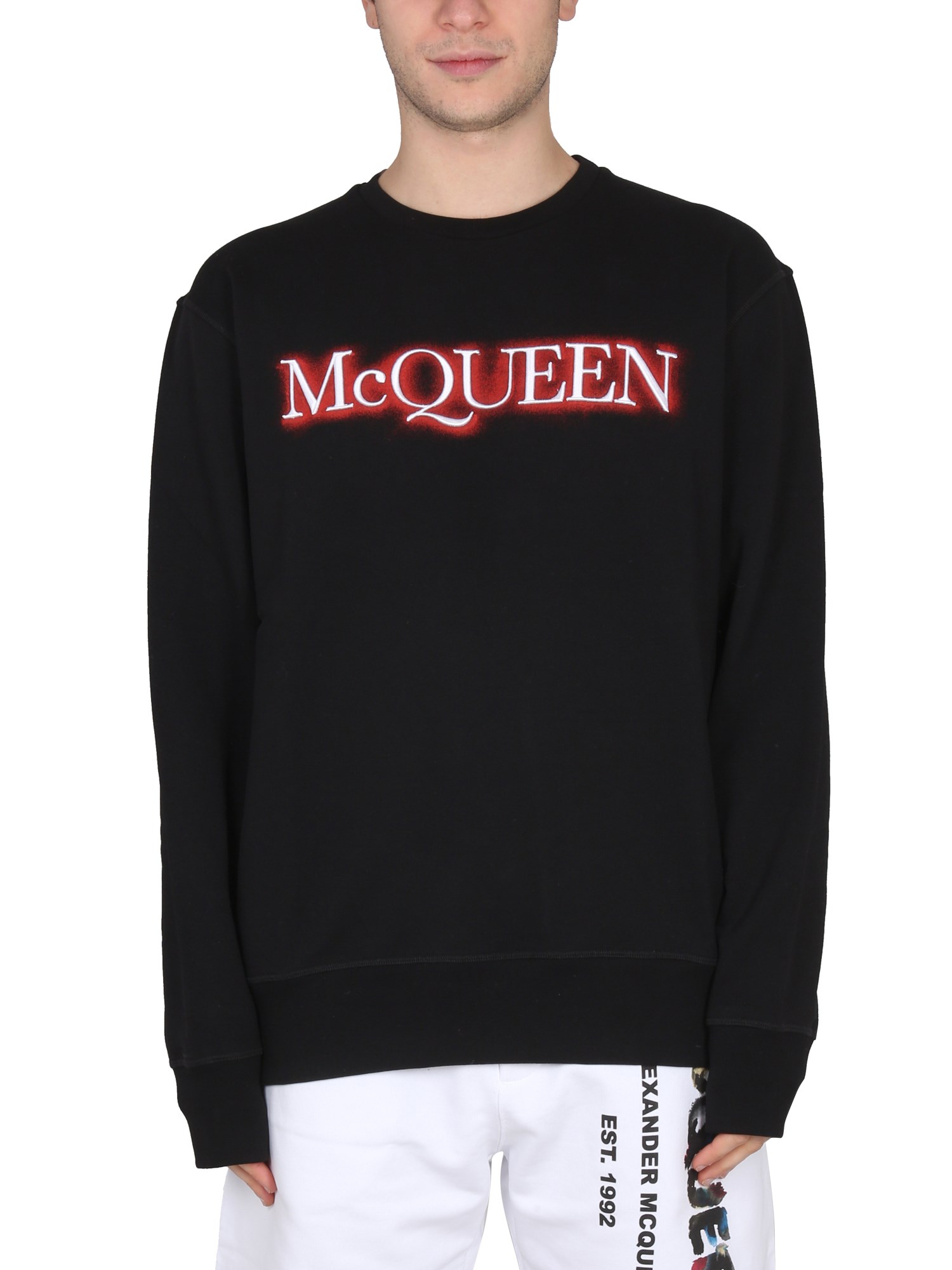 Alexander McQueen alexander mcqueen spray effect logo sweatshirt