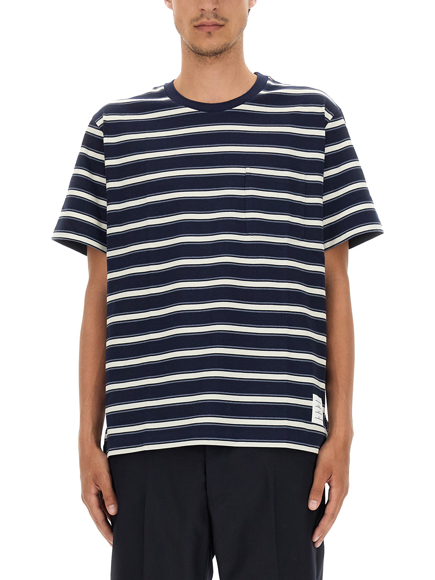 Thom Browne thom browne t-shrit with stripe pattern