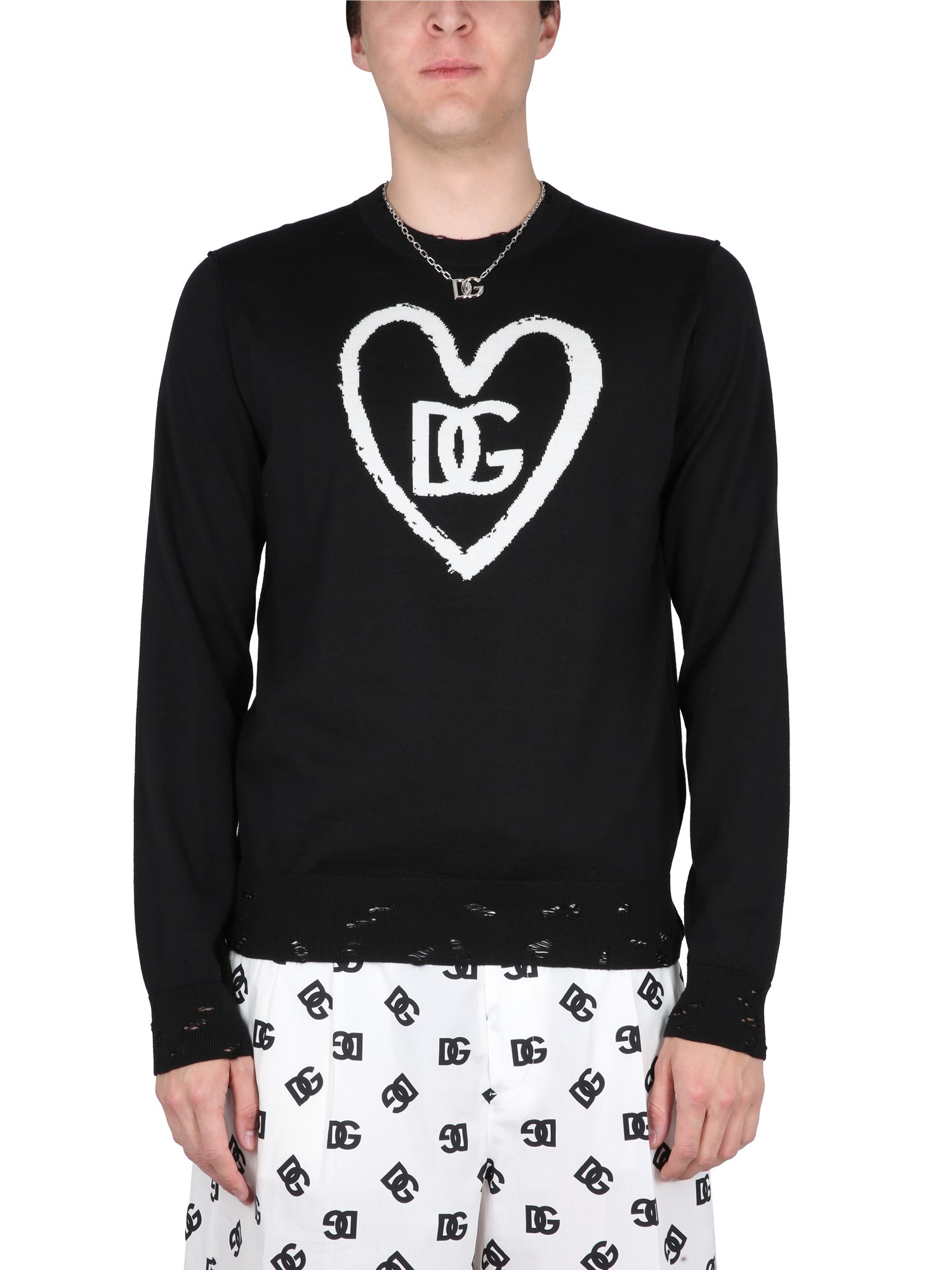 Dolce & Gabbana dolce & gabbana silk and cotton crew neck sweater