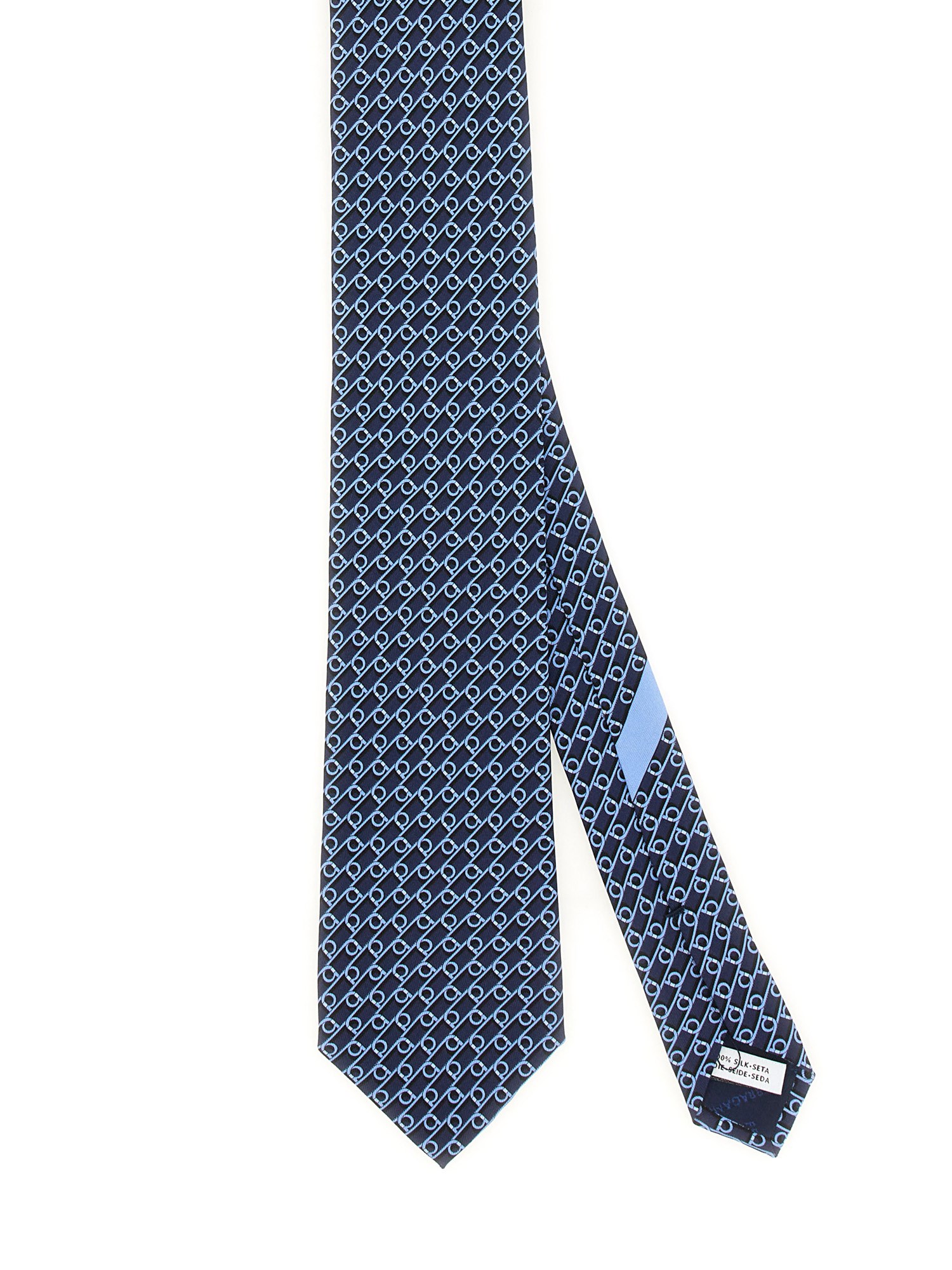 Ferragamo ferragamo tie with gancini print