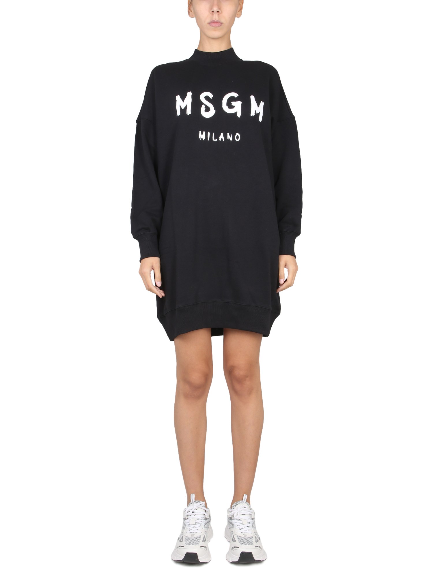 Msgm msgm brushed logo dress