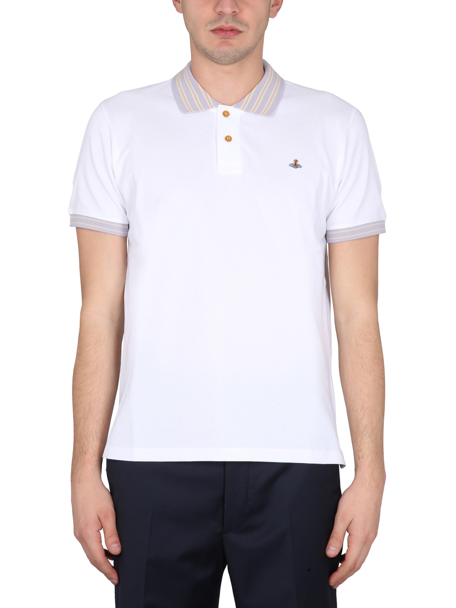 Vivienne Westwood vivienne westwood polo shirt with orb embroidery