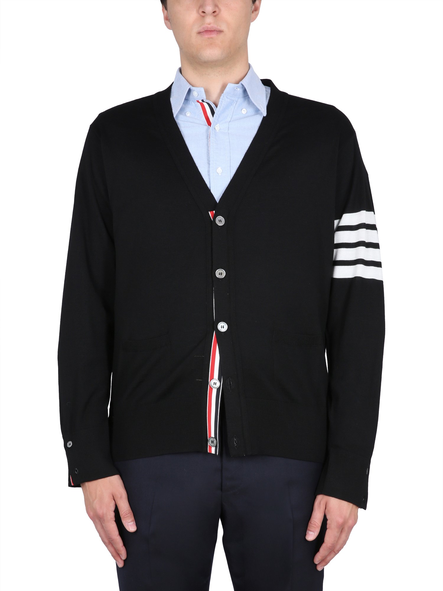 Thom Browne thom browne 4bar stripe cardigan