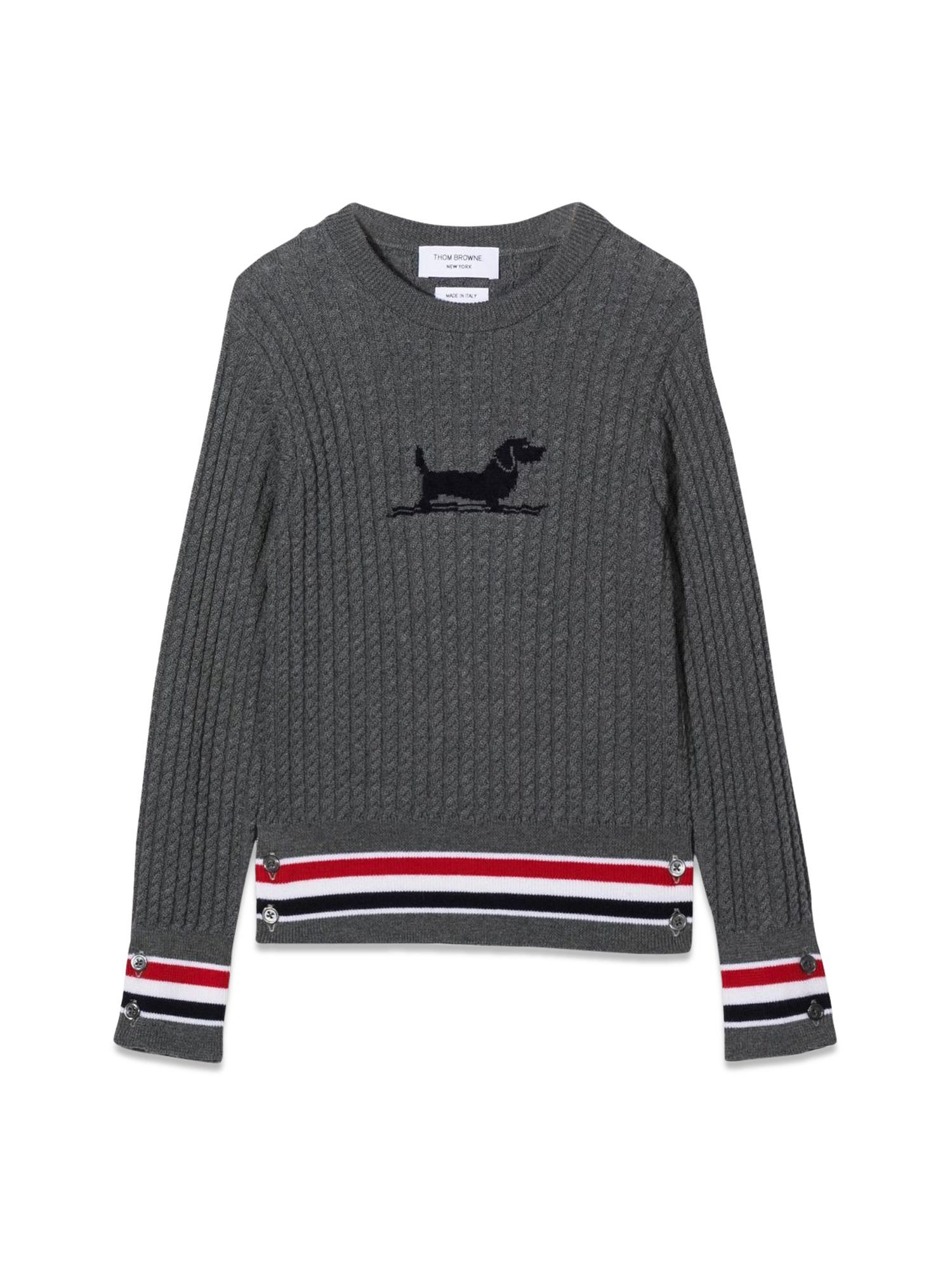 Thom Browne thom browne baby cable crewneck pullover