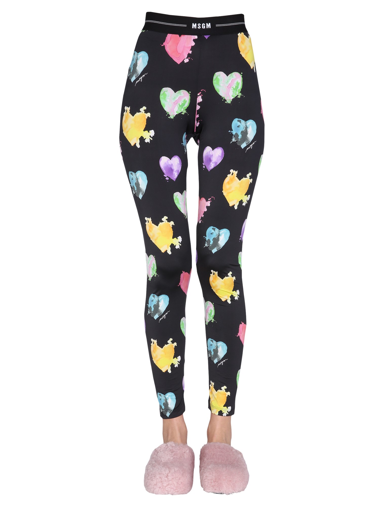 Msgm msgm "heart" print leggings