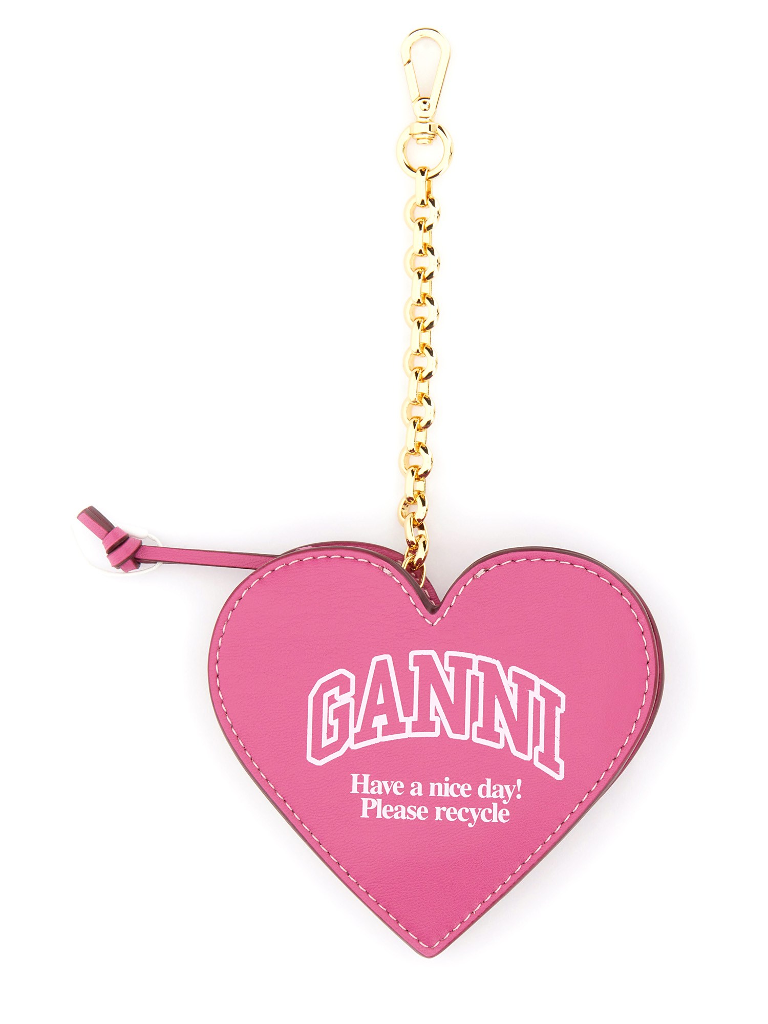 Ganni ganni "funny heart" coin purse