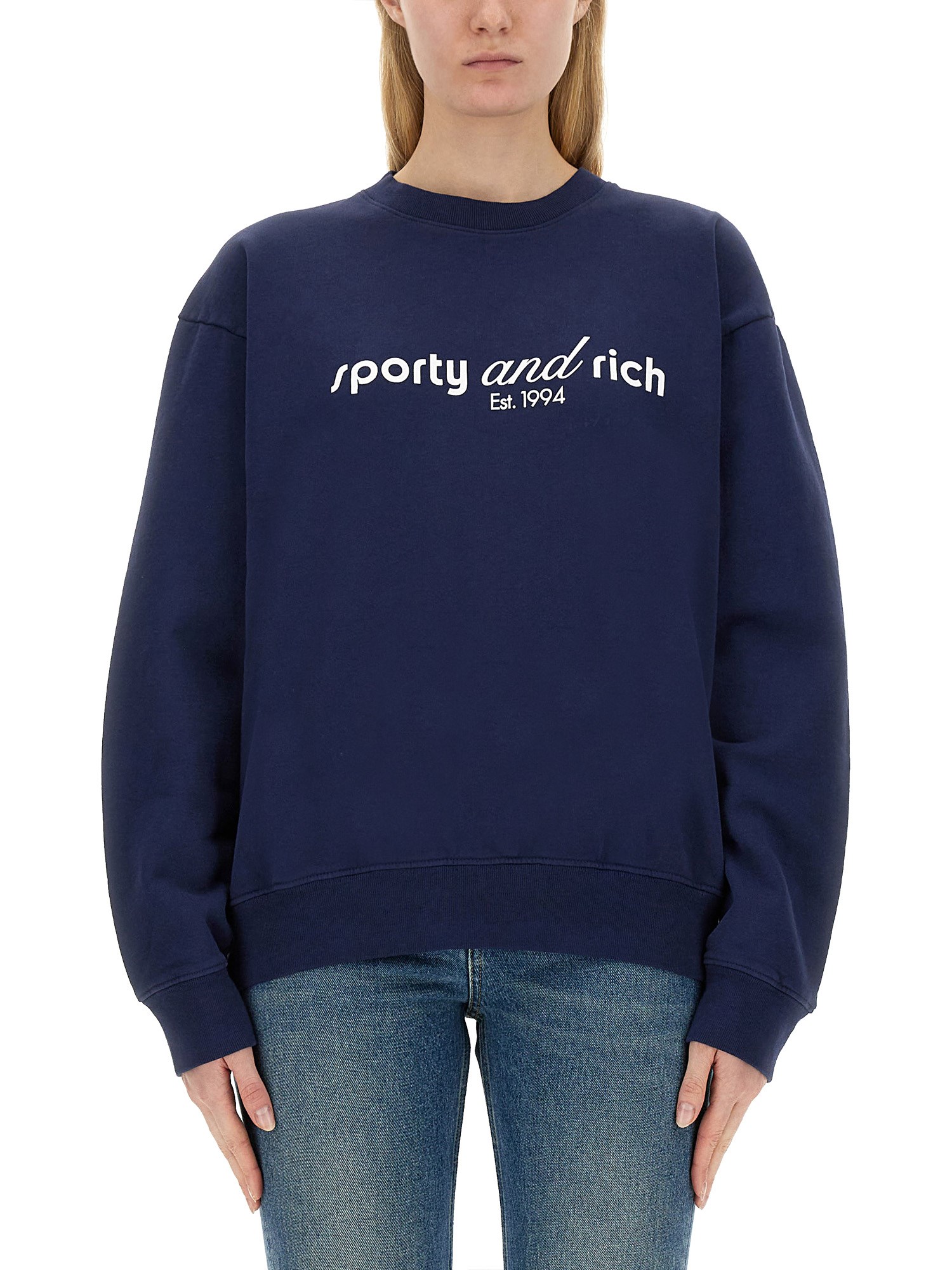 Sporty & Rich sporty & rich co logo sweatshirt