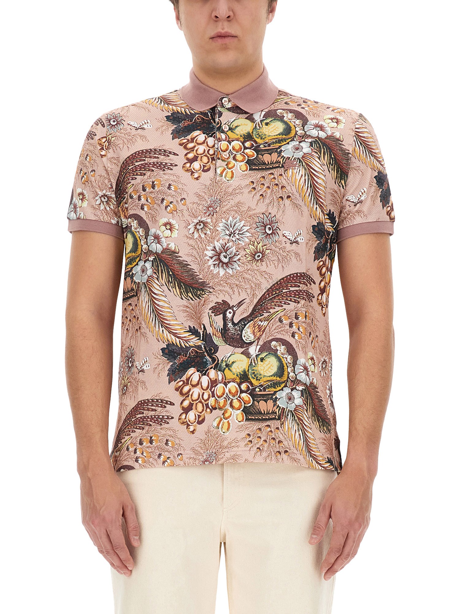 Etro etro polo shirt with foliage print