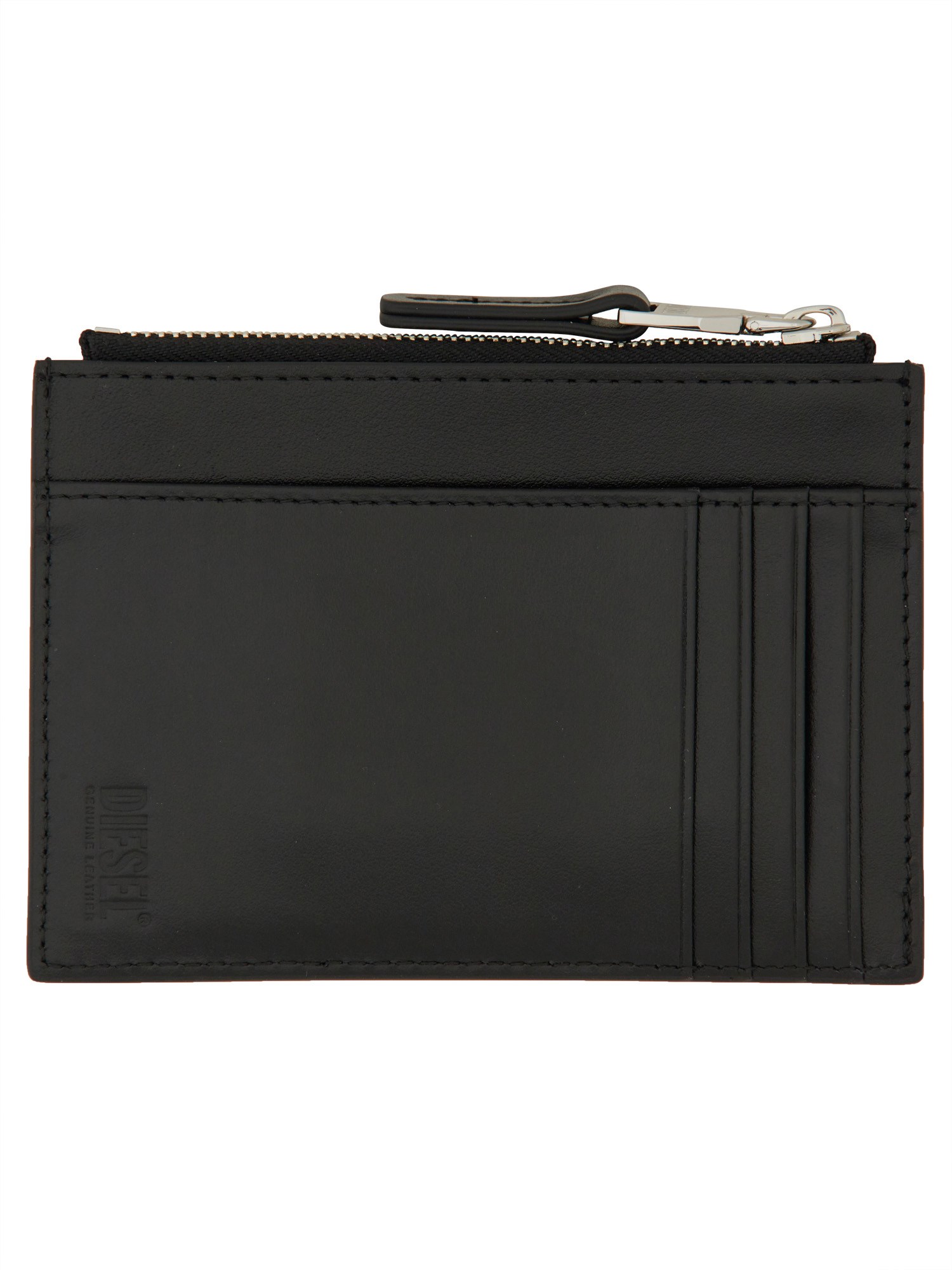 Diesel diesel leather card holder with logo